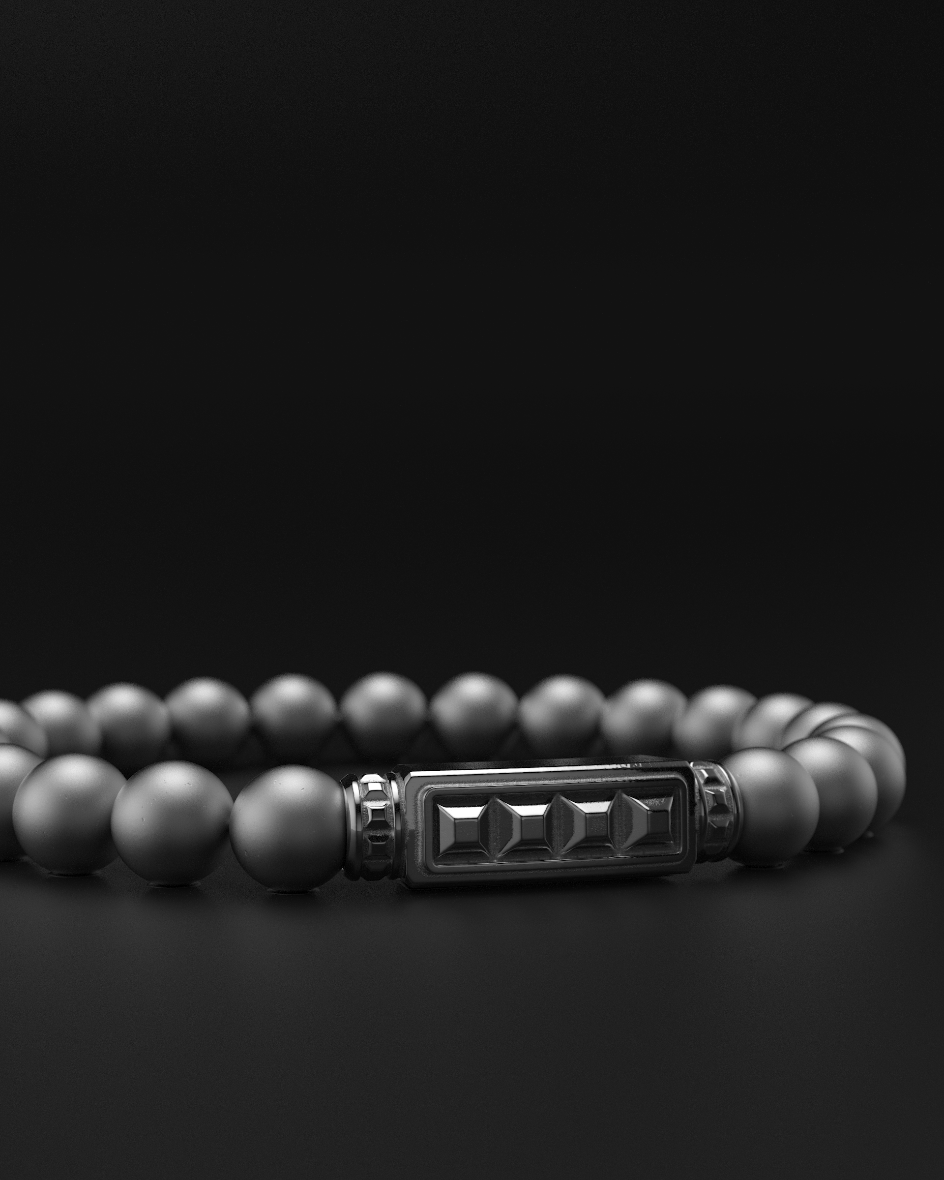 Bracciale Opaco Onice 6mm | Essenziale