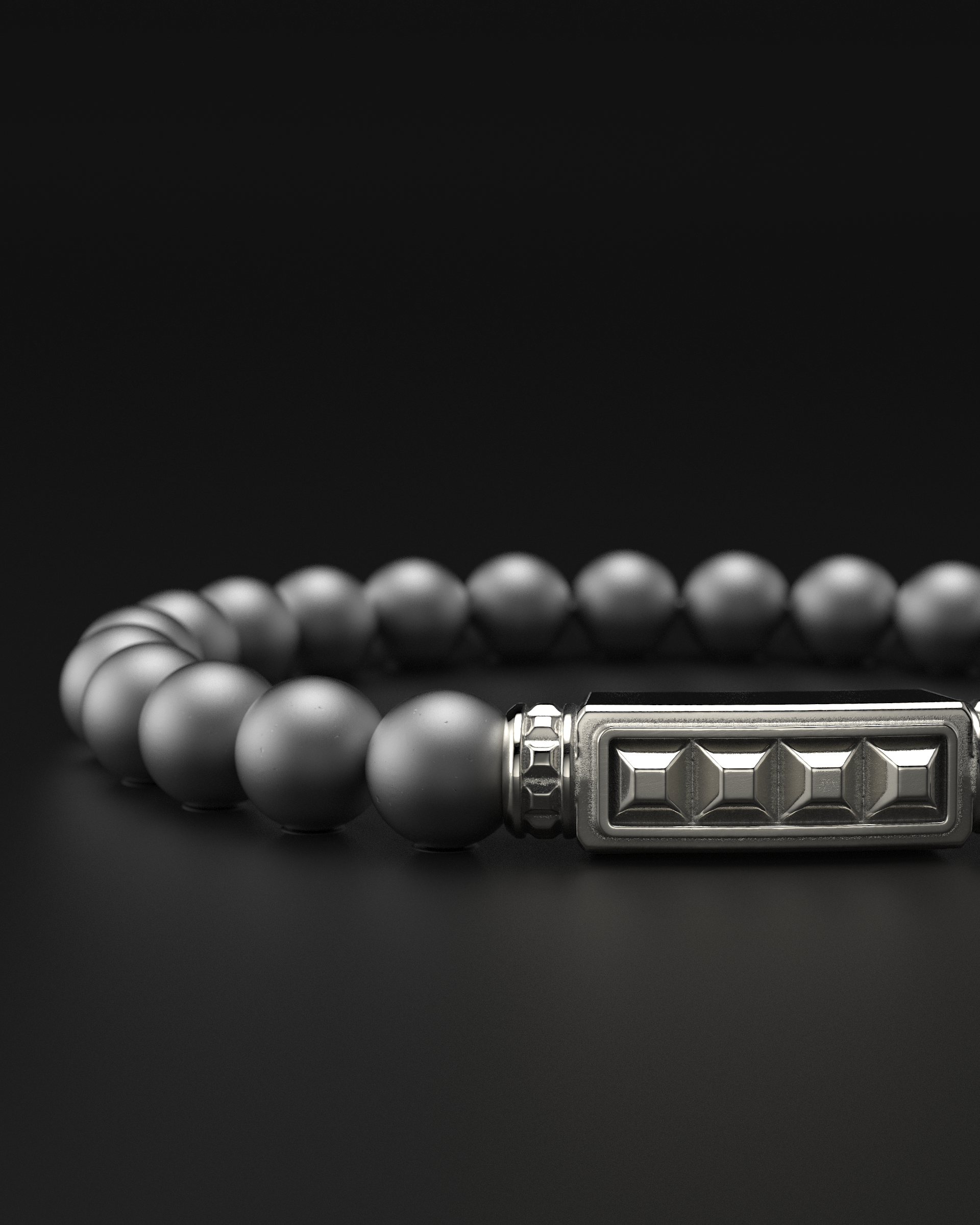 Bracciale Opaco Onice 6mm | Essenziale