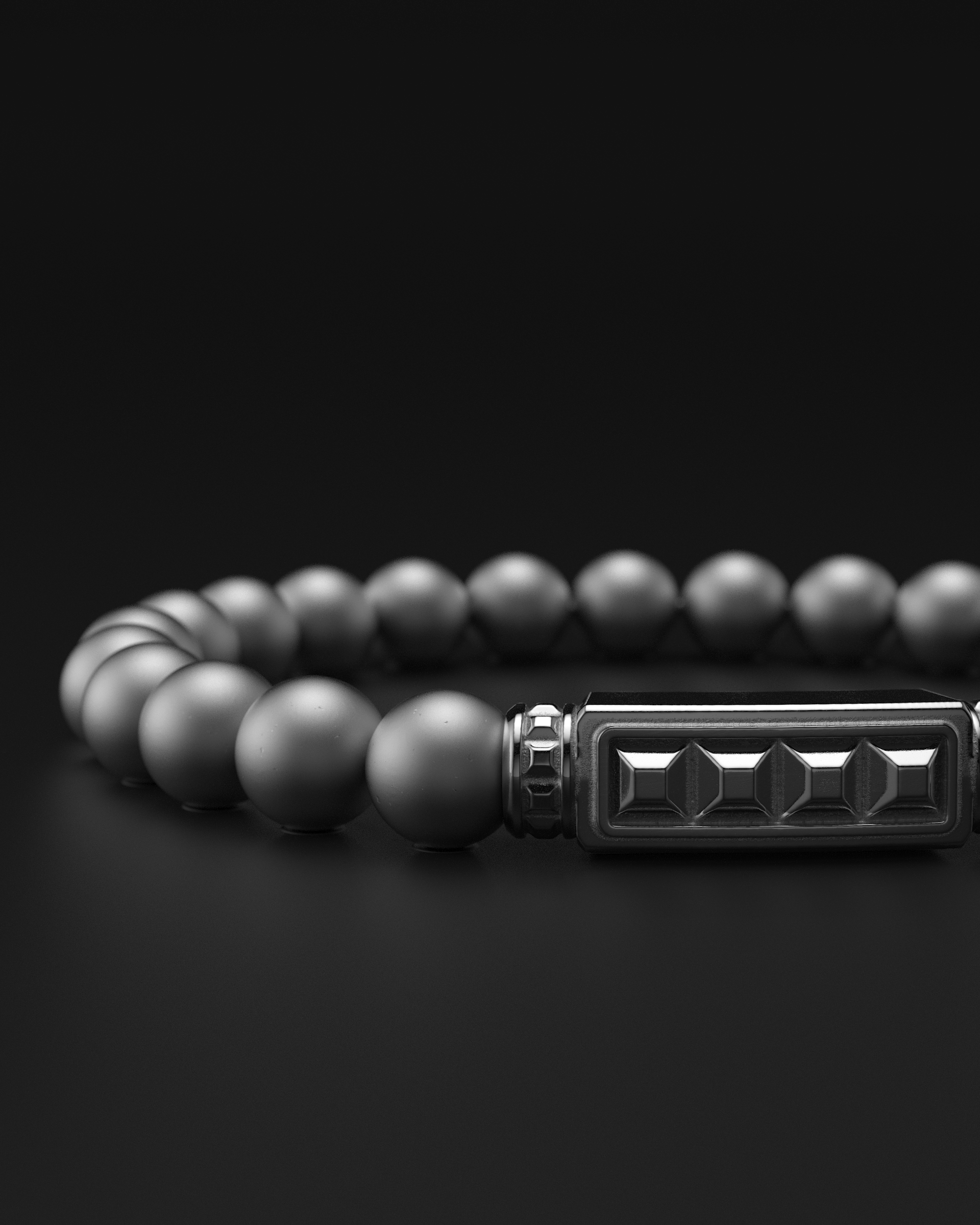 Bracciale Opaco Onice 6mm | Essenziale