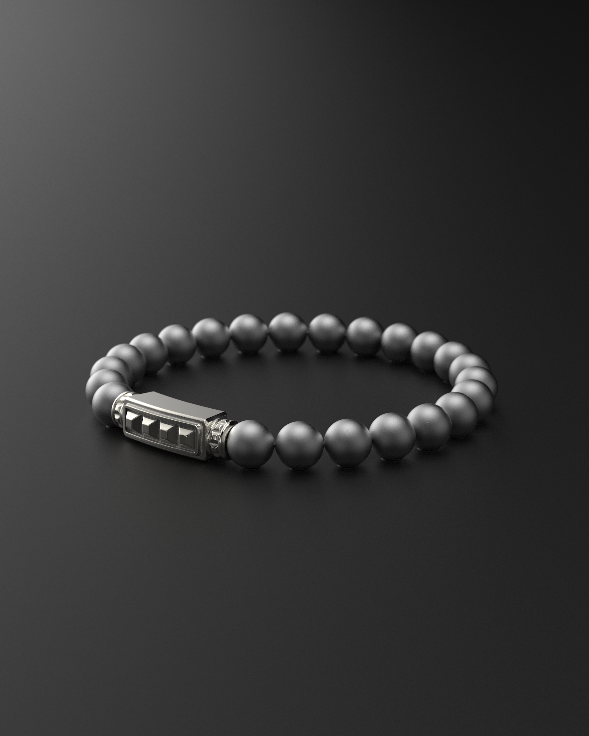 Bracciale Opaco Onice 6mm | Essenziale
