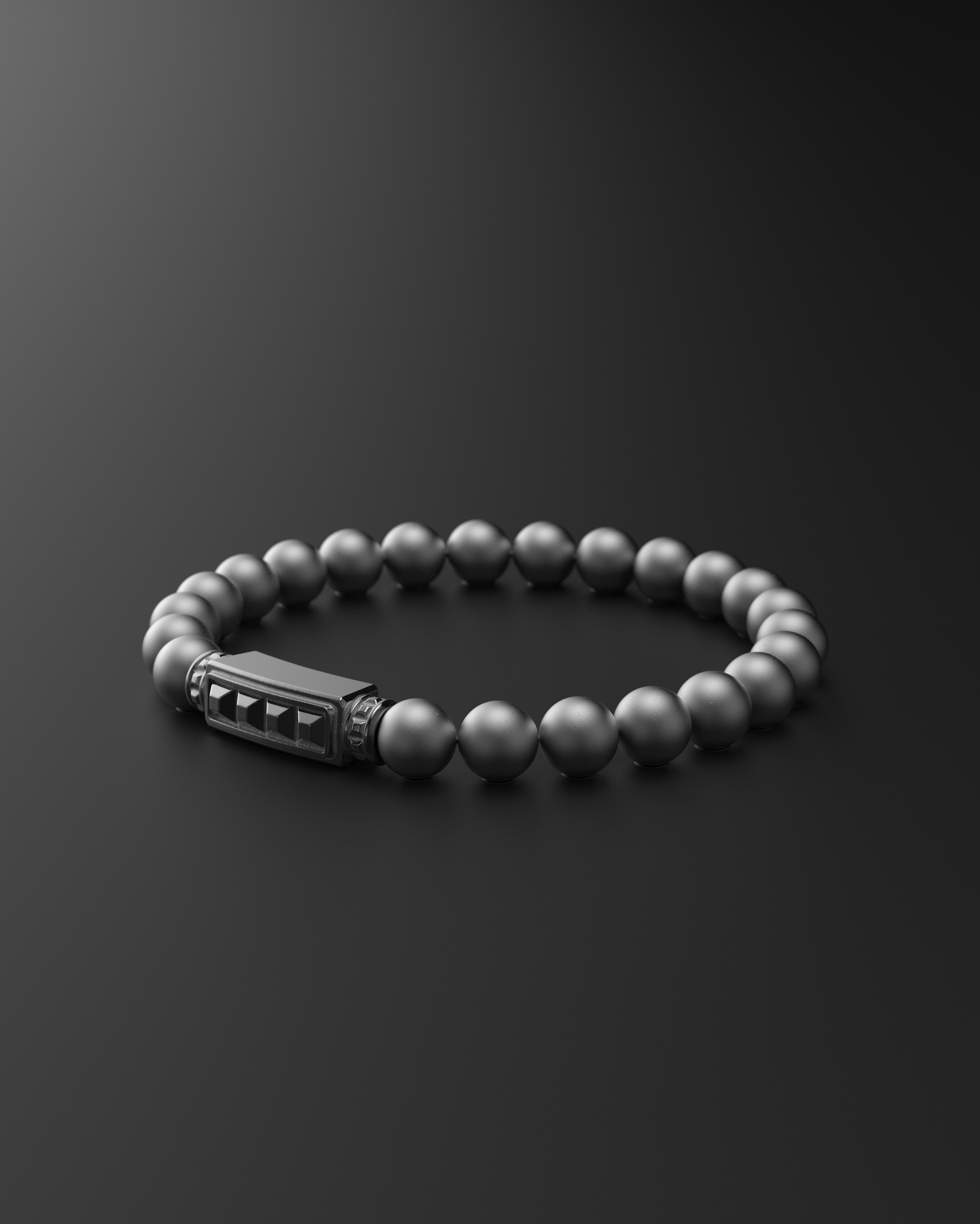 Bracciale Opaco Onice 6mm | Essenziale