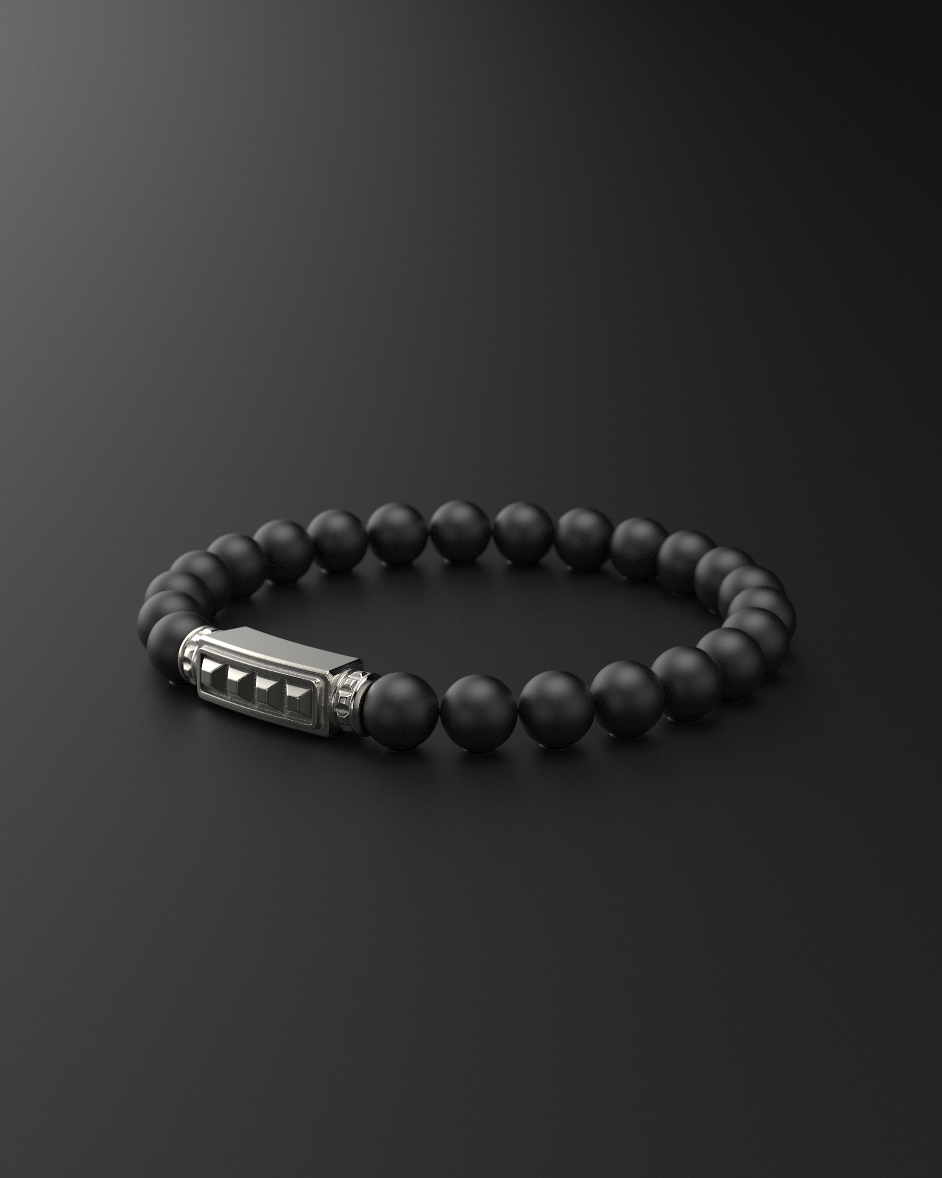 Bracciale Opaco Onice 6mm | Essenziale