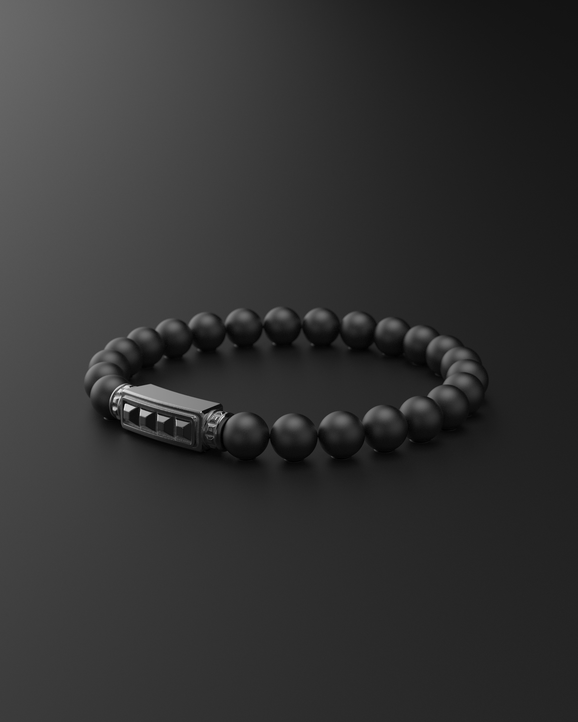 Bracciale Opaco Onice 6mm | Essenziale