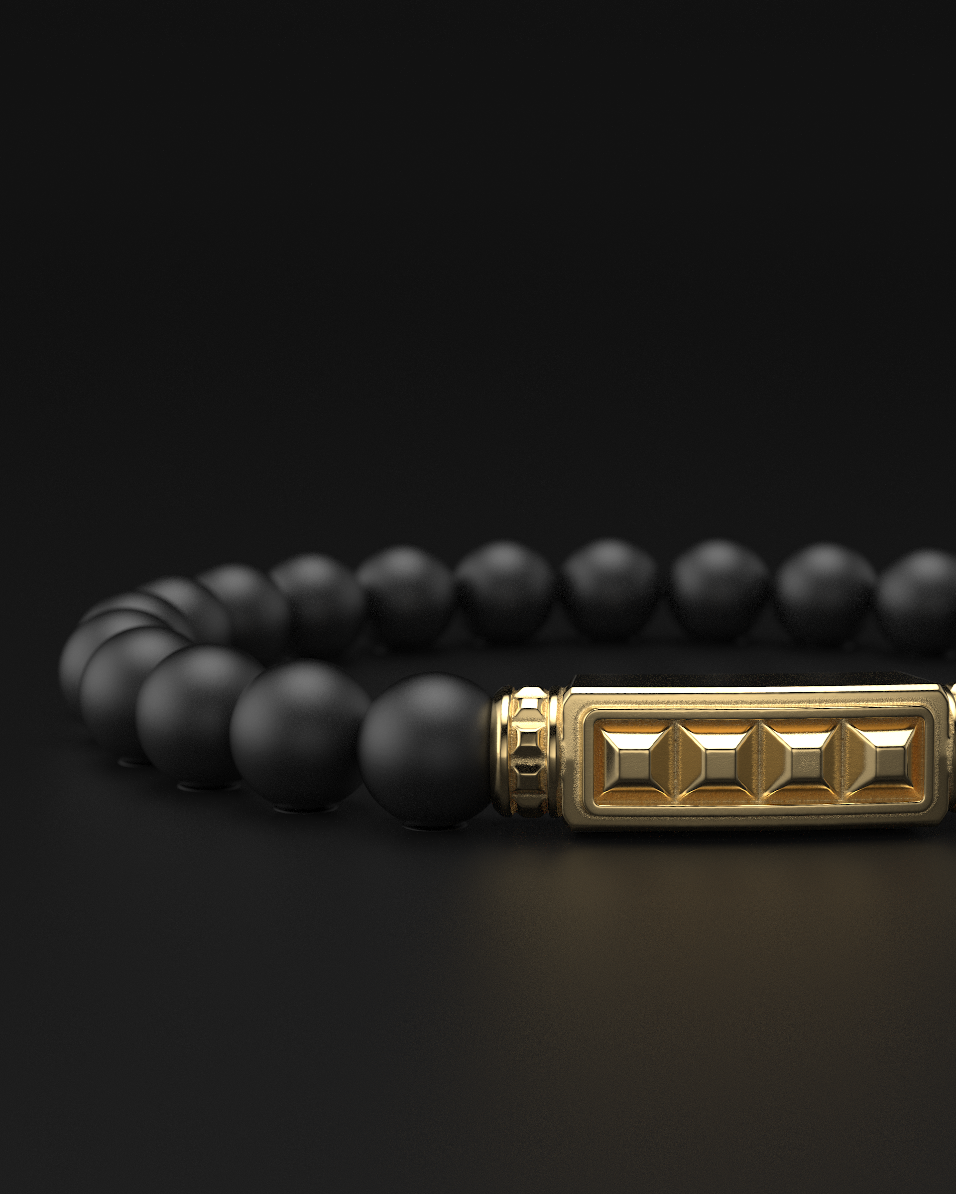 Bracciale Opaco Onice 6mm | Essenziale