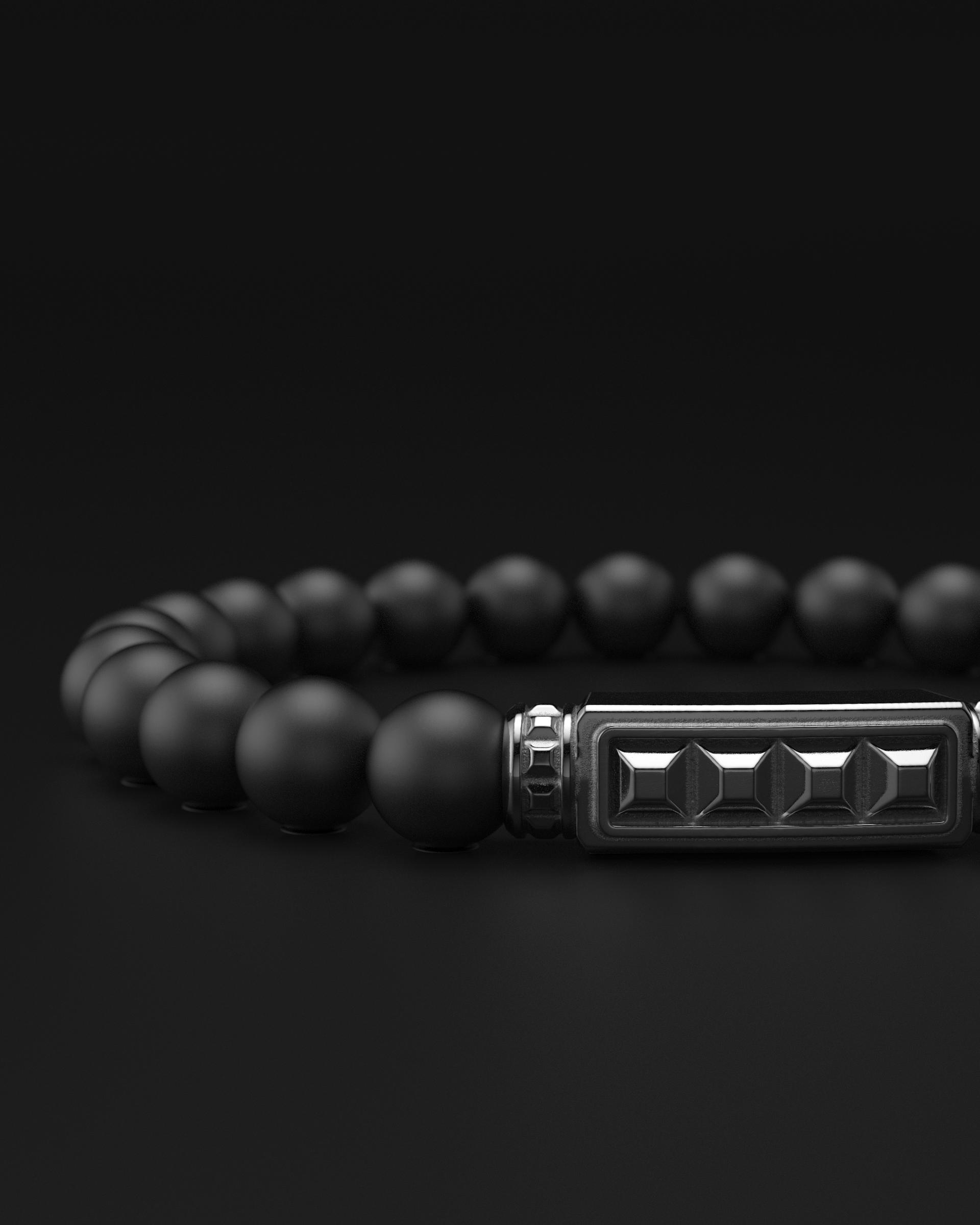 Bracciale Opaco Onice 6mm | Essenziale