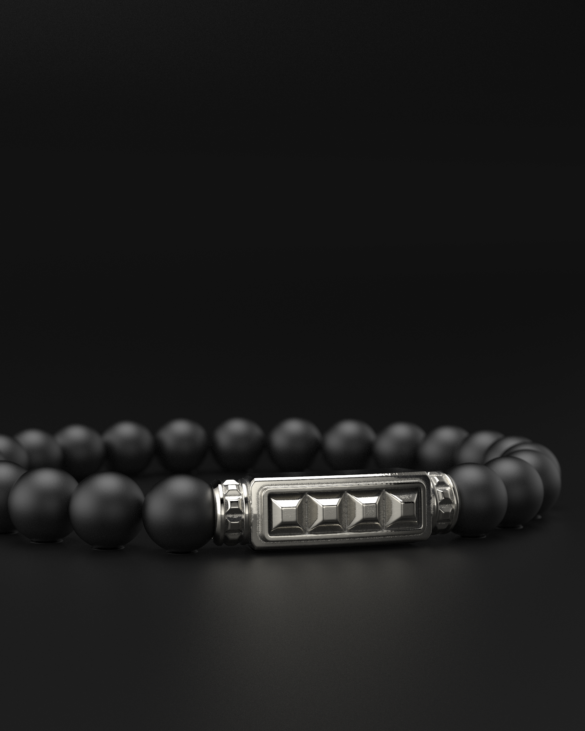Bracciale Opaco Onice 6mm | Essenziale