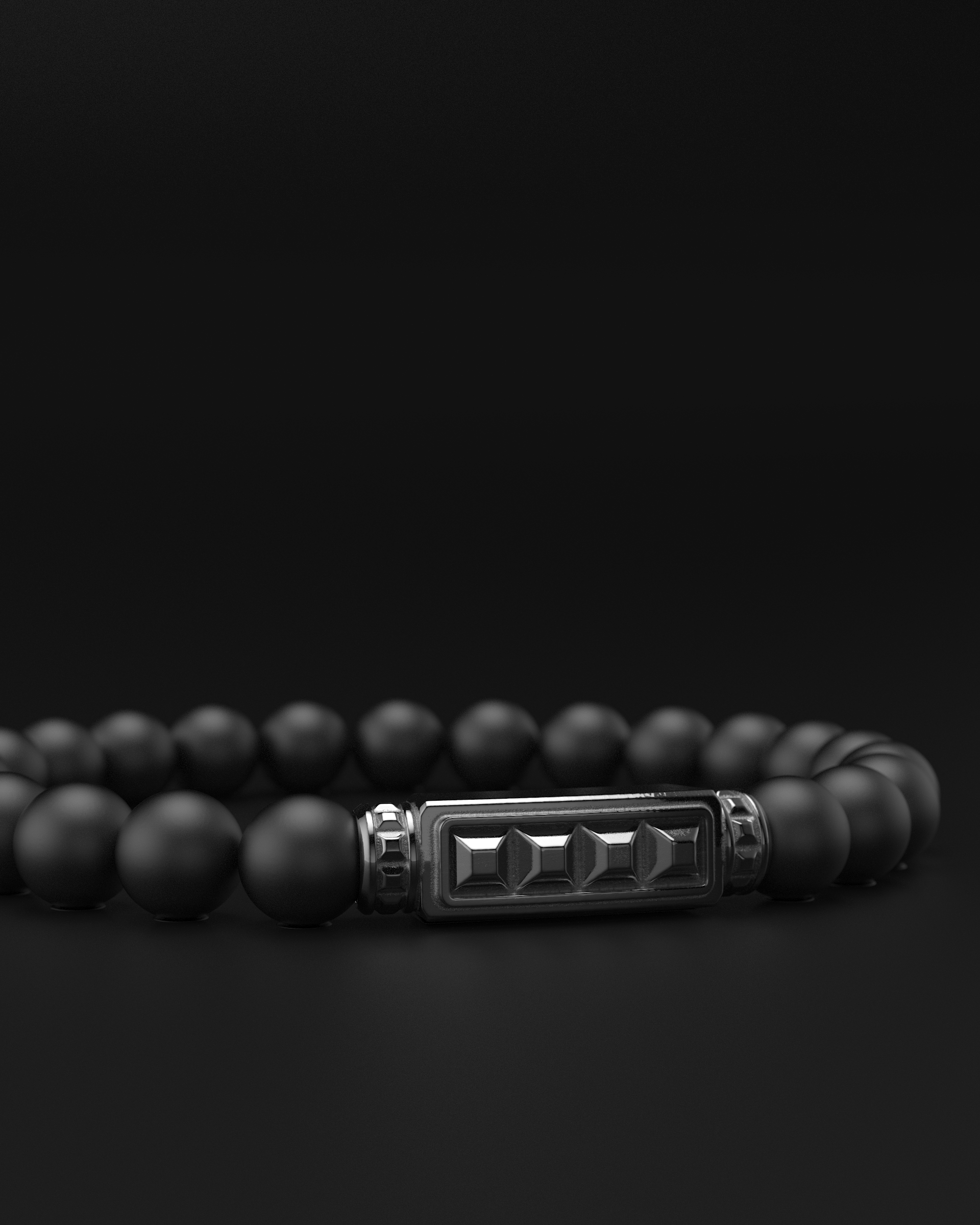 Bracciale Opaco Onice 6mm | Essenziale