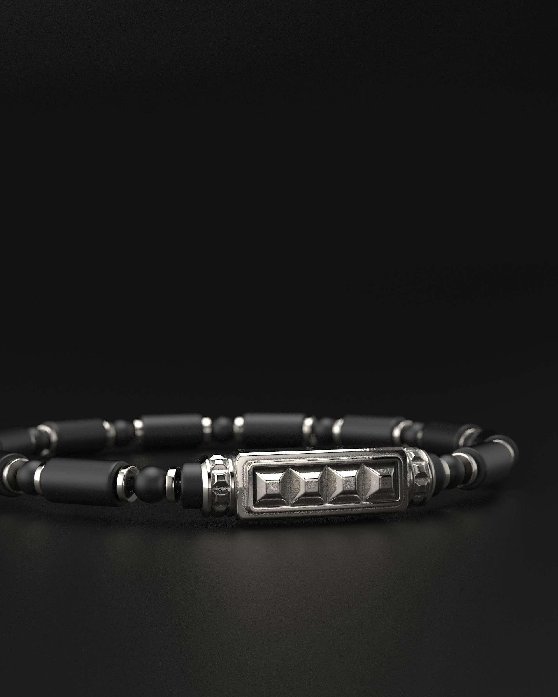 Bracciale Opaco Onice 6mm | Essenziale