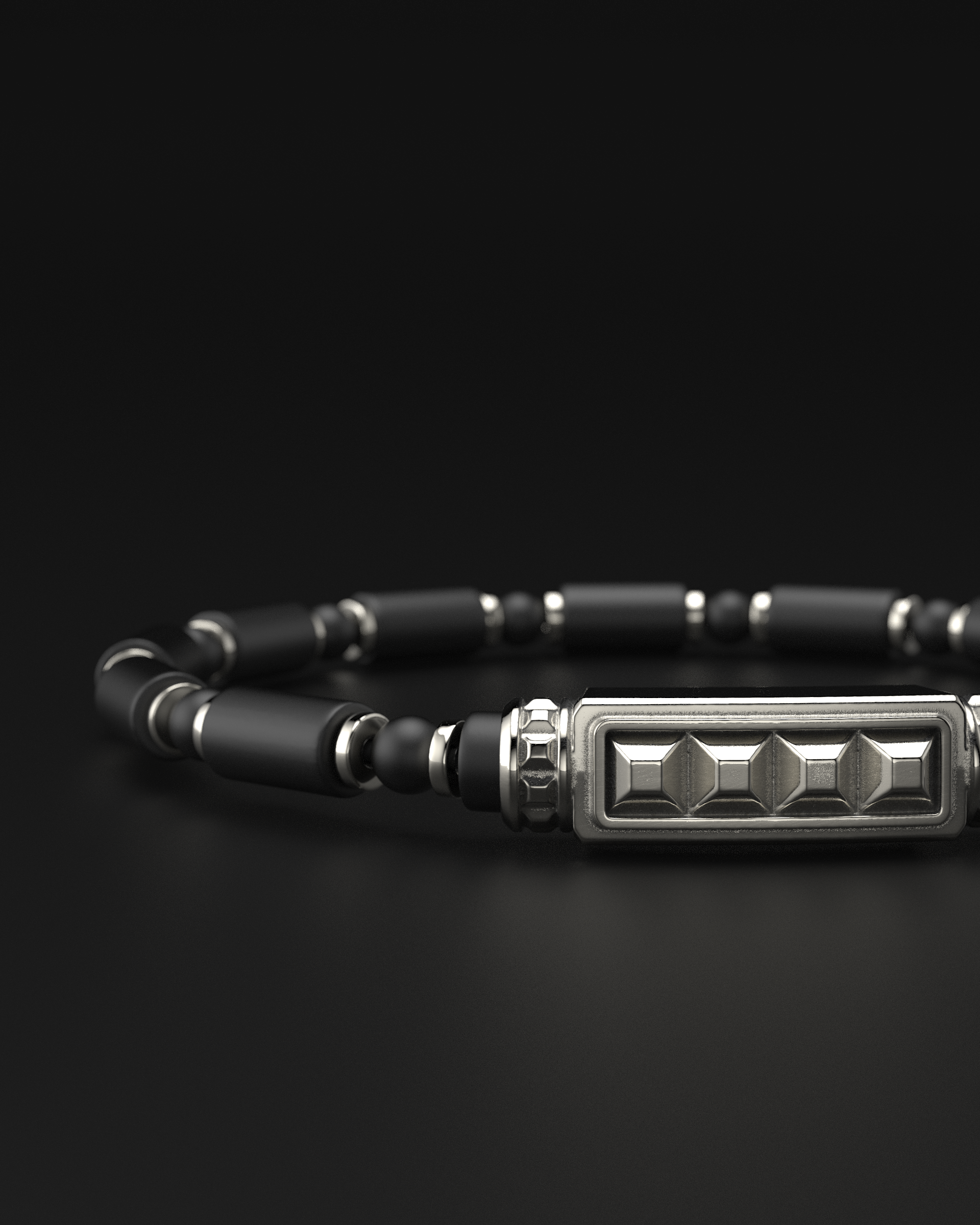 Bracciale Opaco Onice 6mm | Essenziale