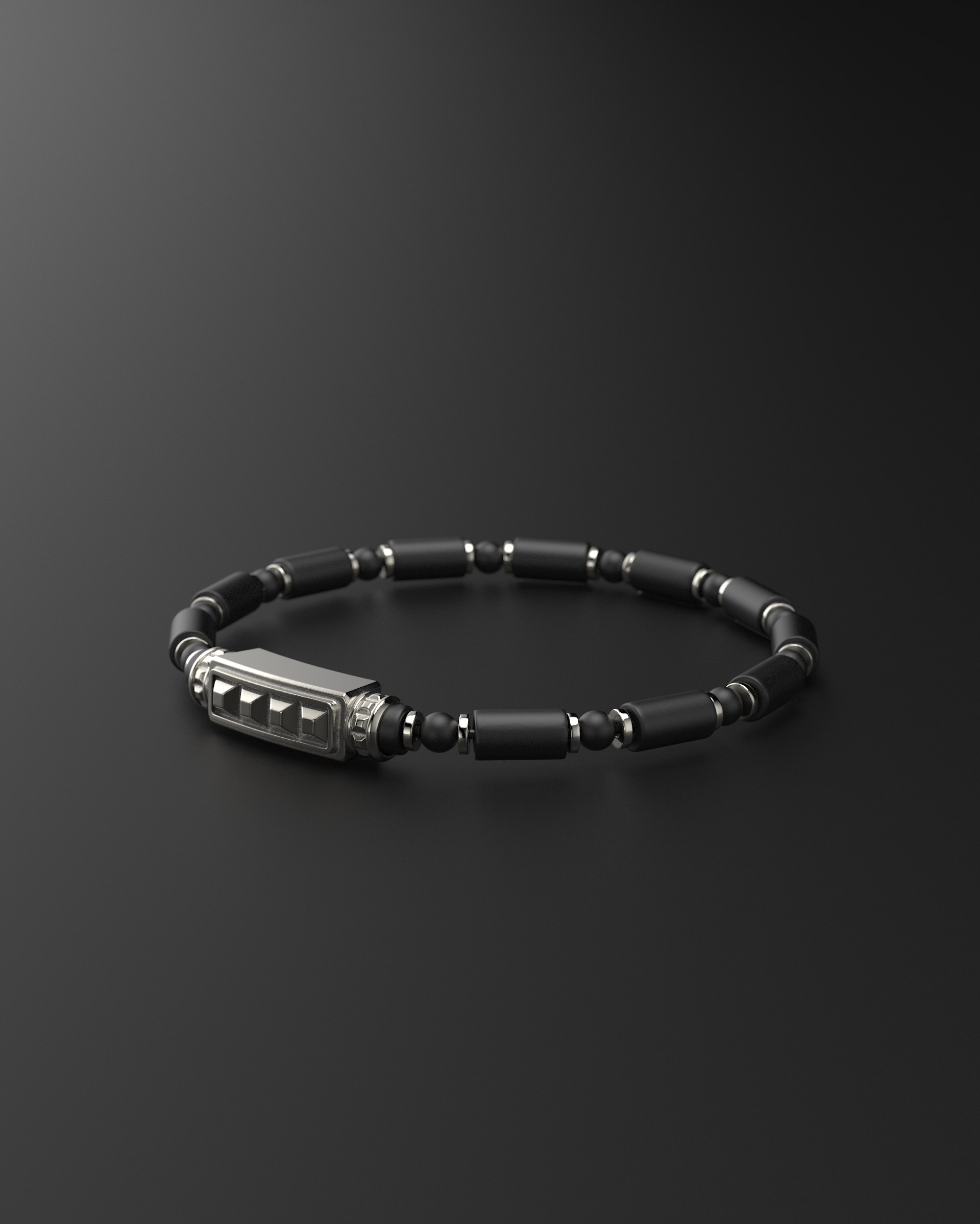 Bracciale Opaco Onice 6mm | Essenziale