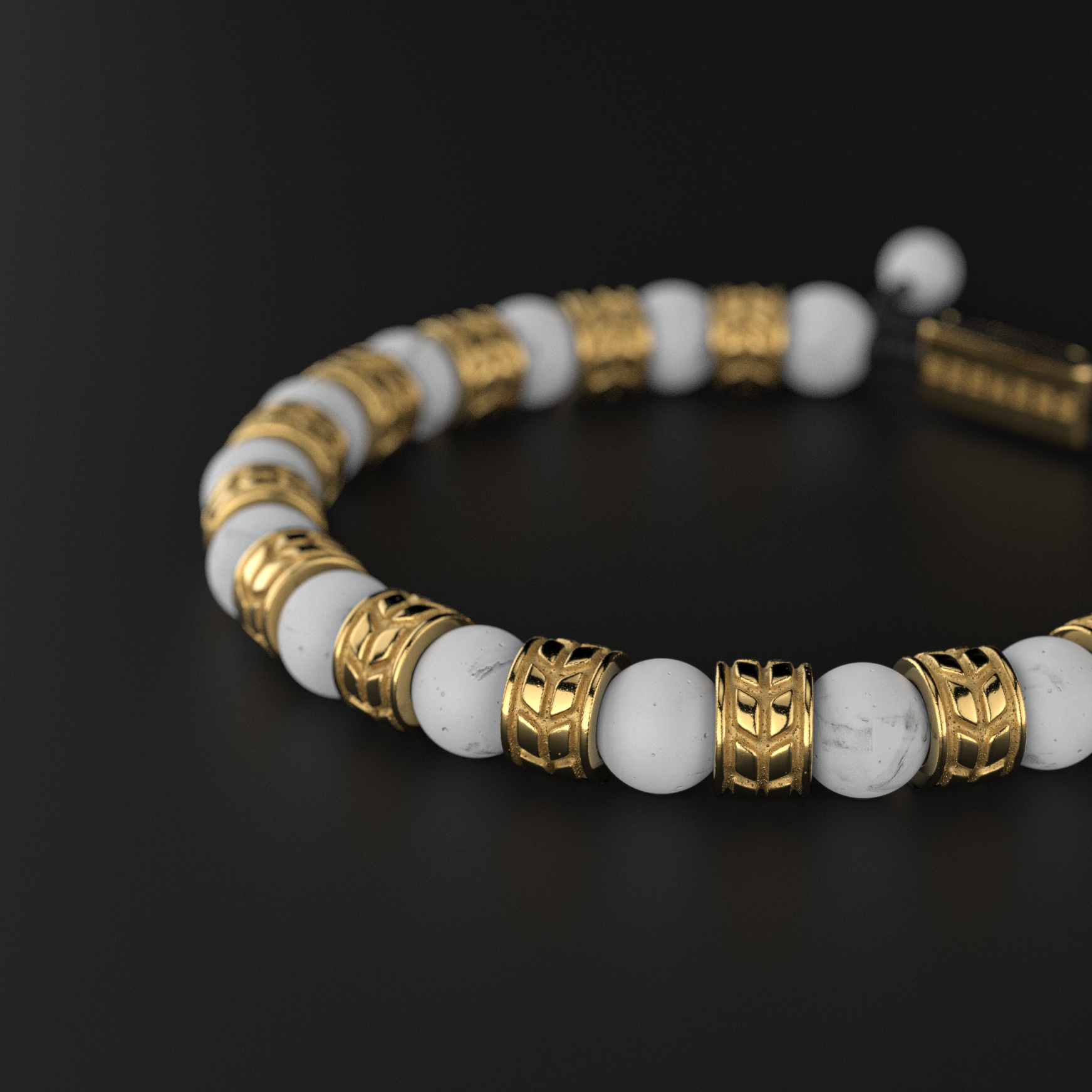 Howlite Bracelet 8mm | Royale