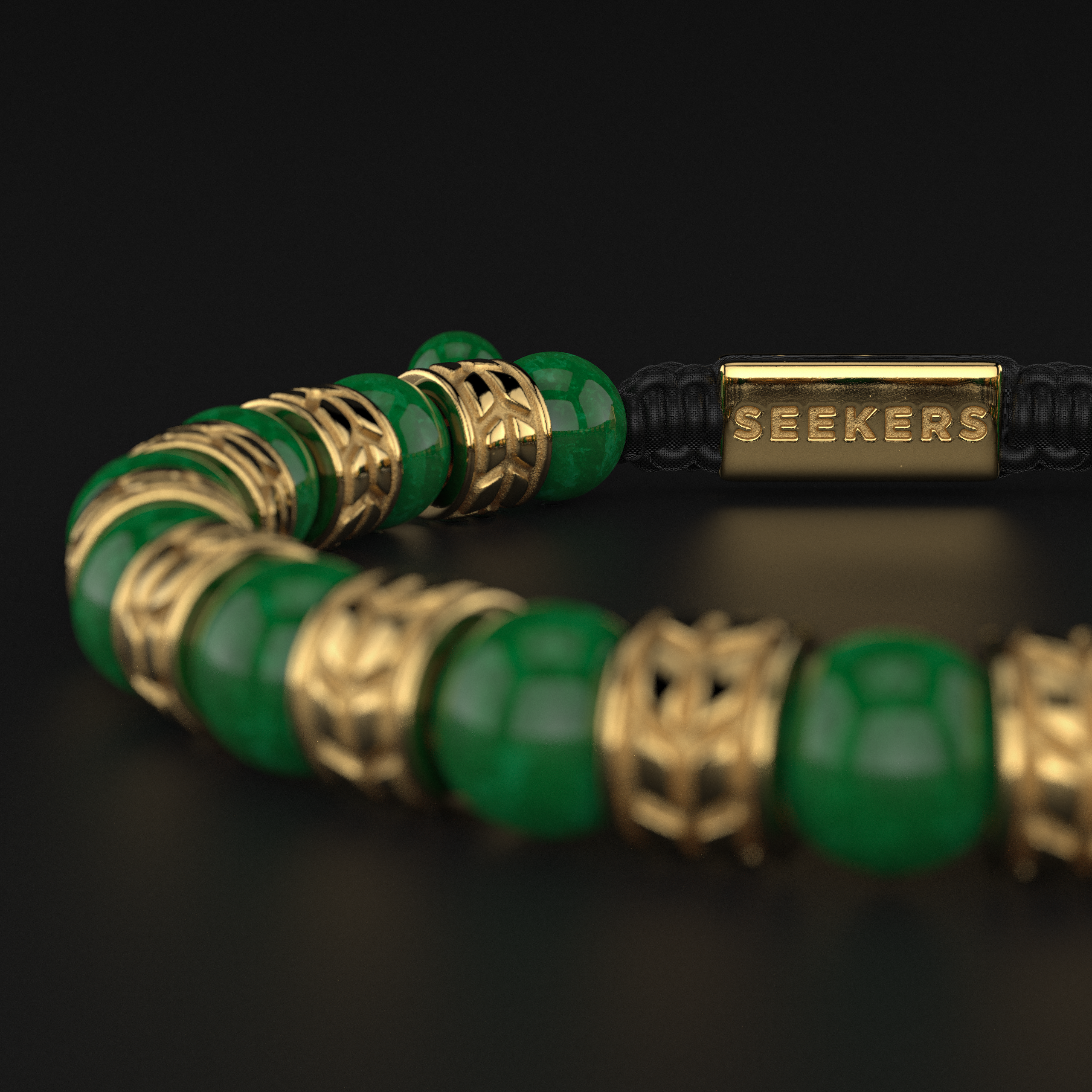 Emerald Jade Bracelet 8mm | Royale