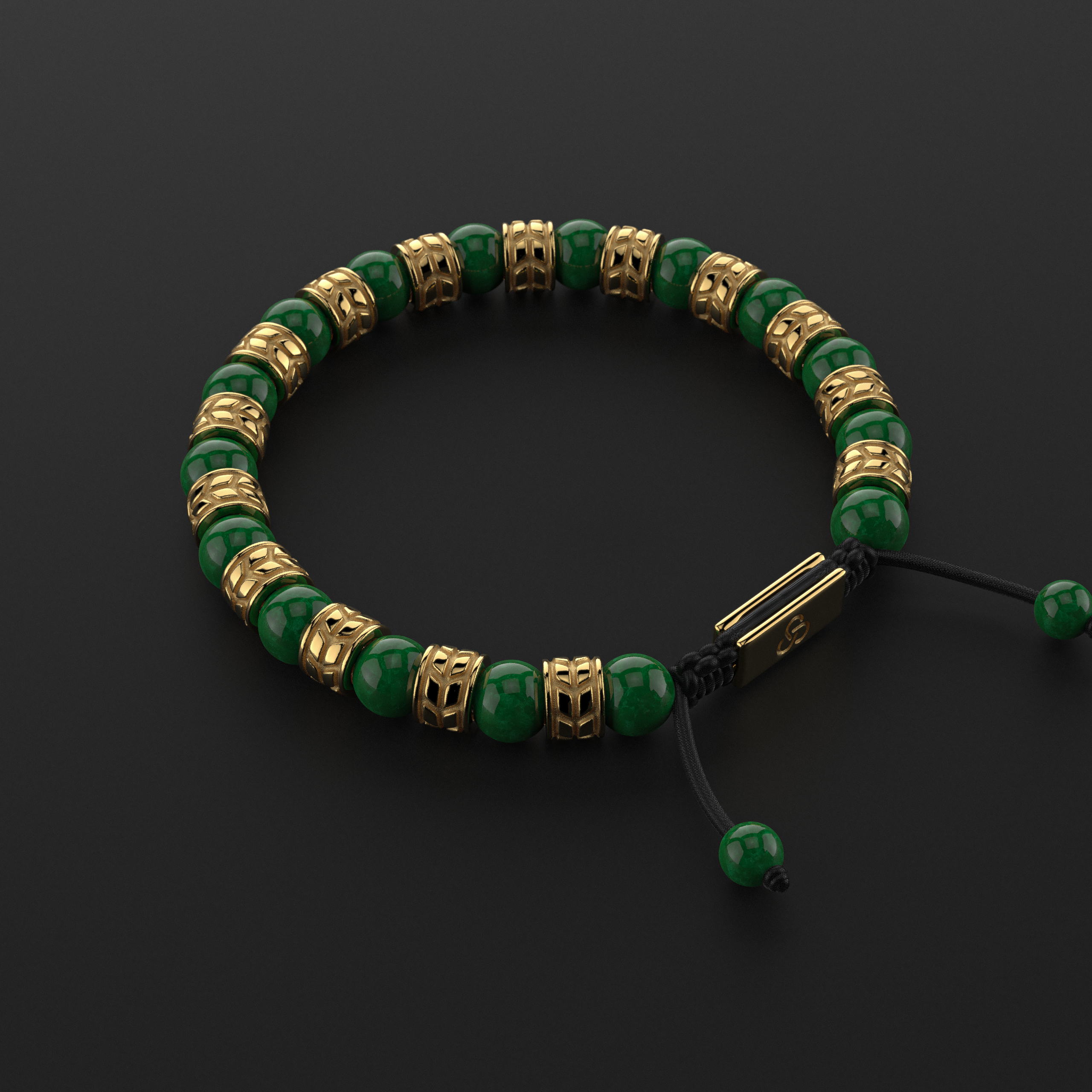 Emerald Jade Bracelet 8mm | Royale