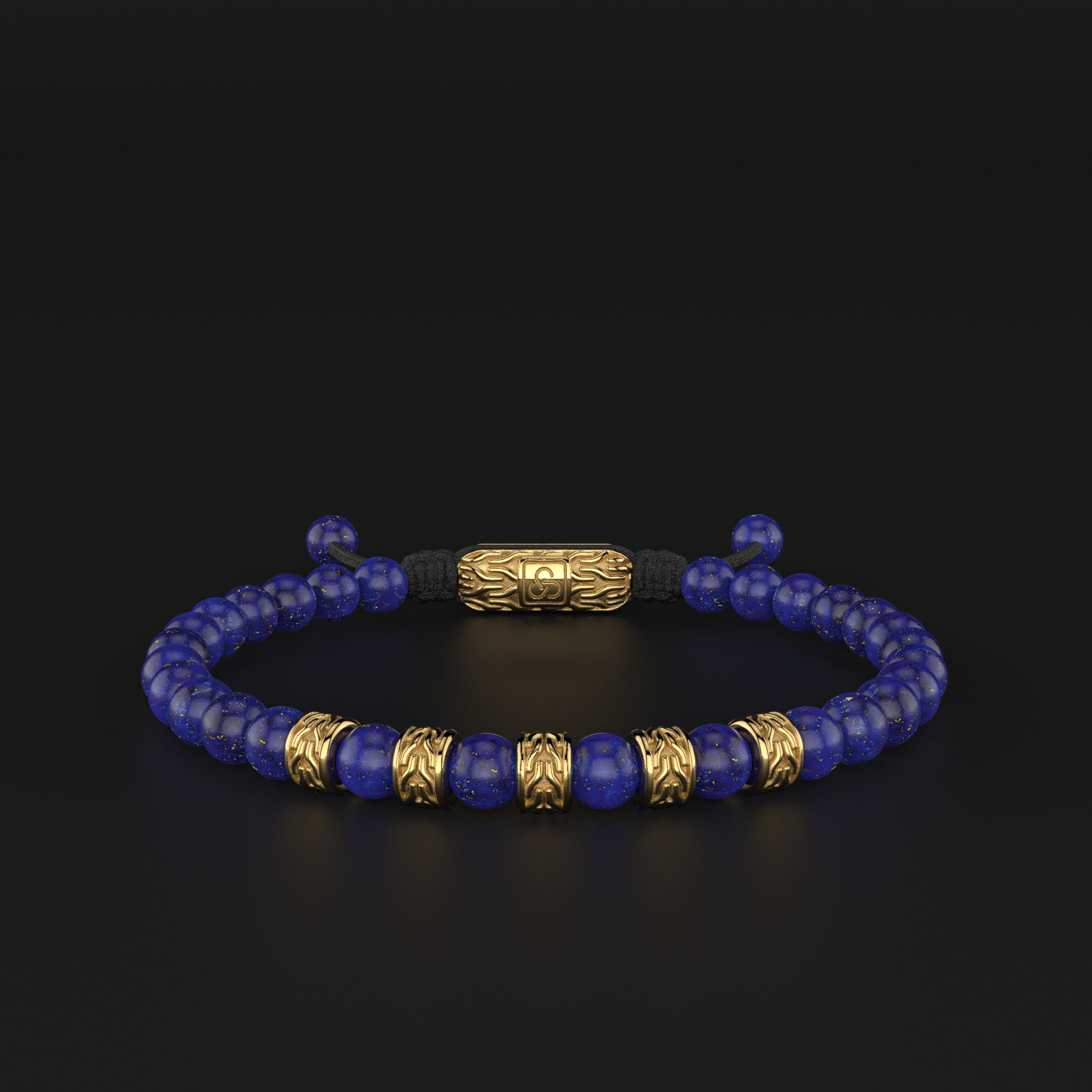Lapis Lazuli Bracelet 6mm | Snake