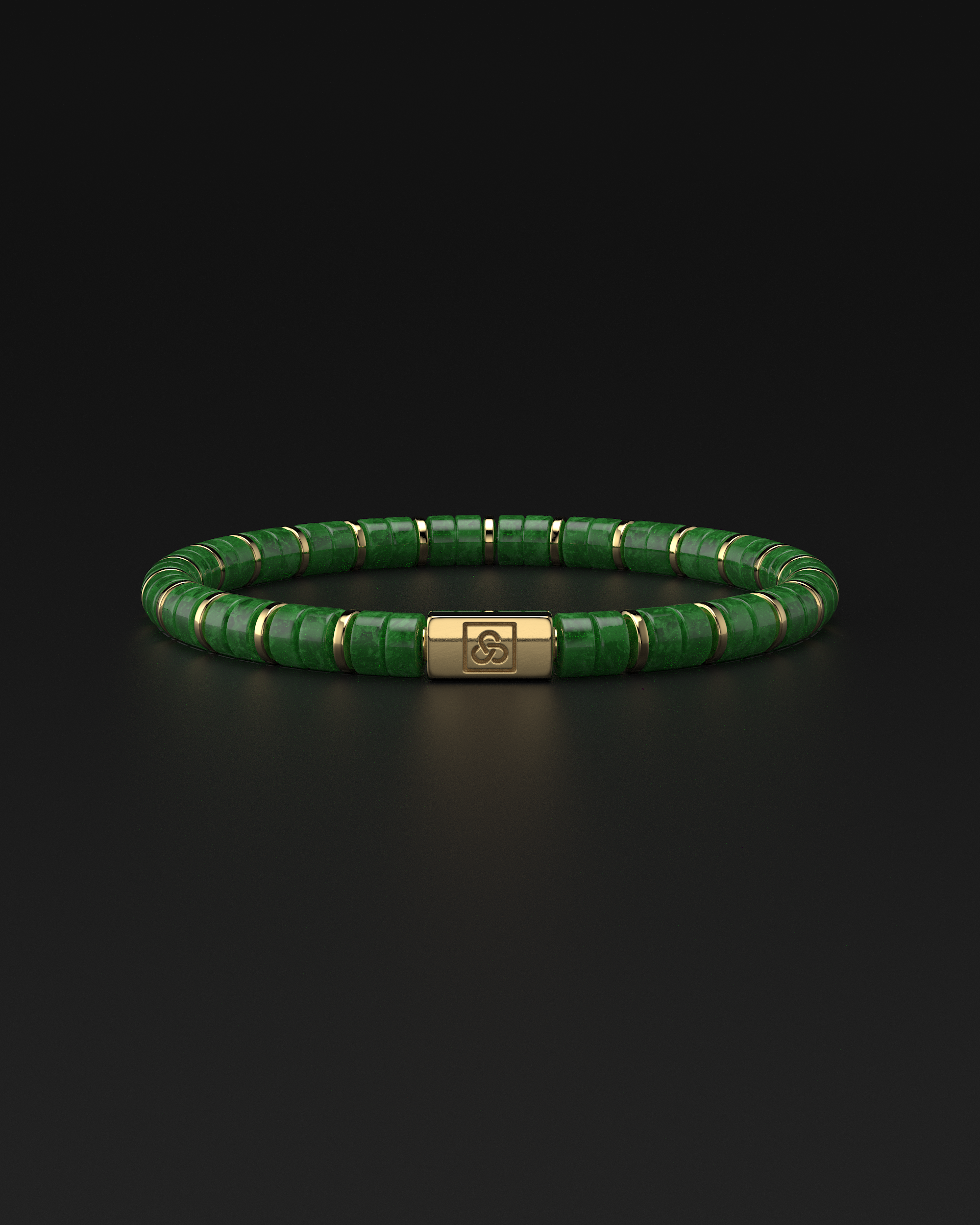 Pulsera de Jade Esmeralda 6mm | Espaciador #2