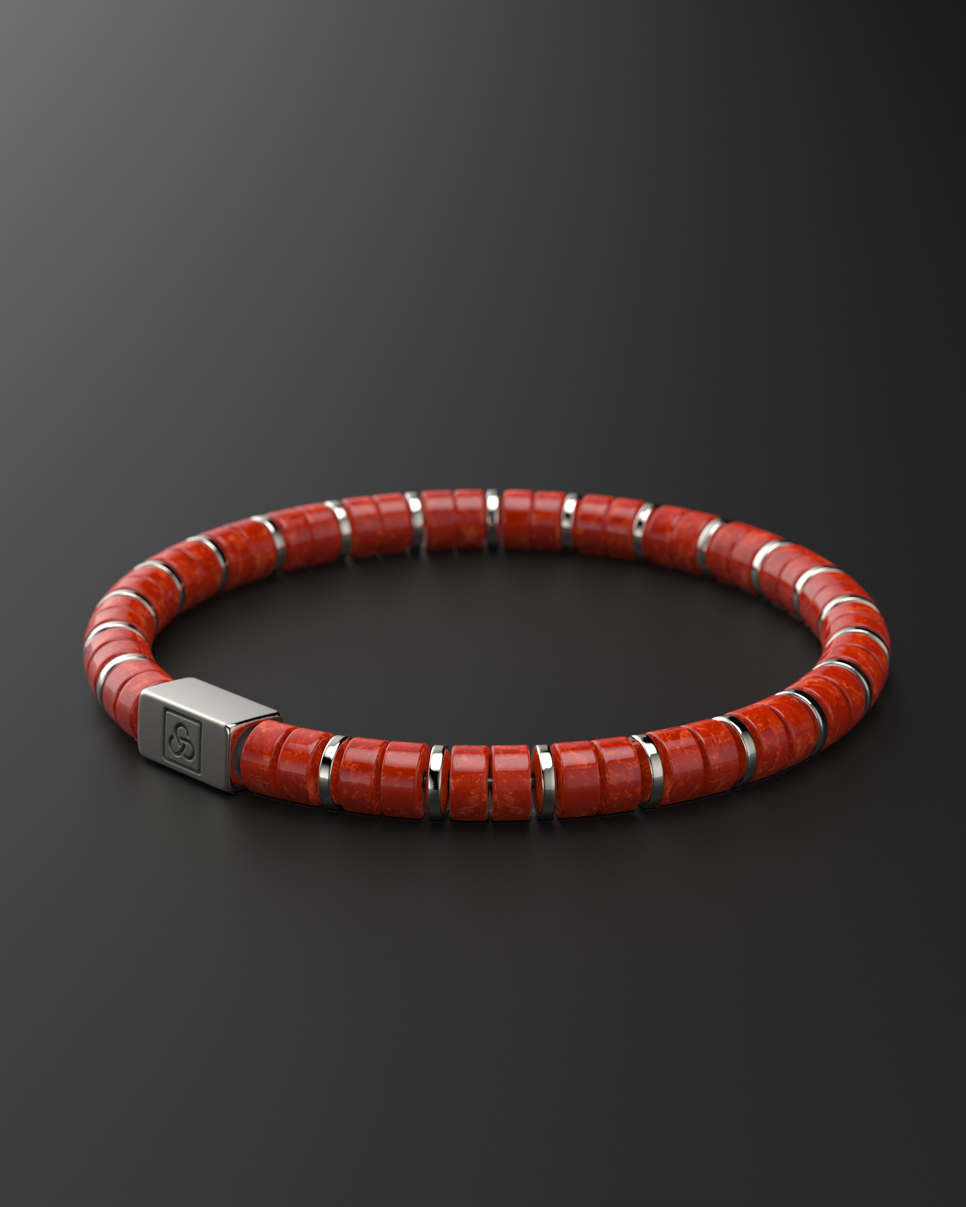 Red Jade Bracelet 6mm | Spacer #2