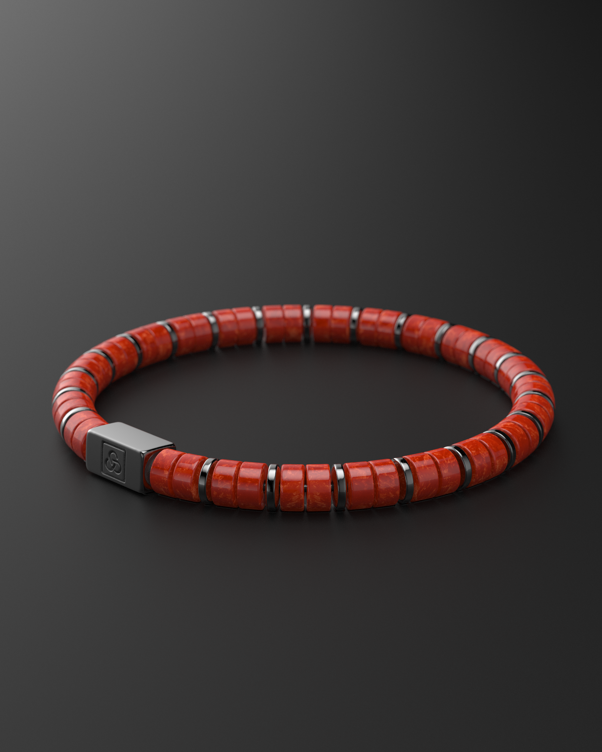 Red Jade Bracelet 6mm | Spacer #2