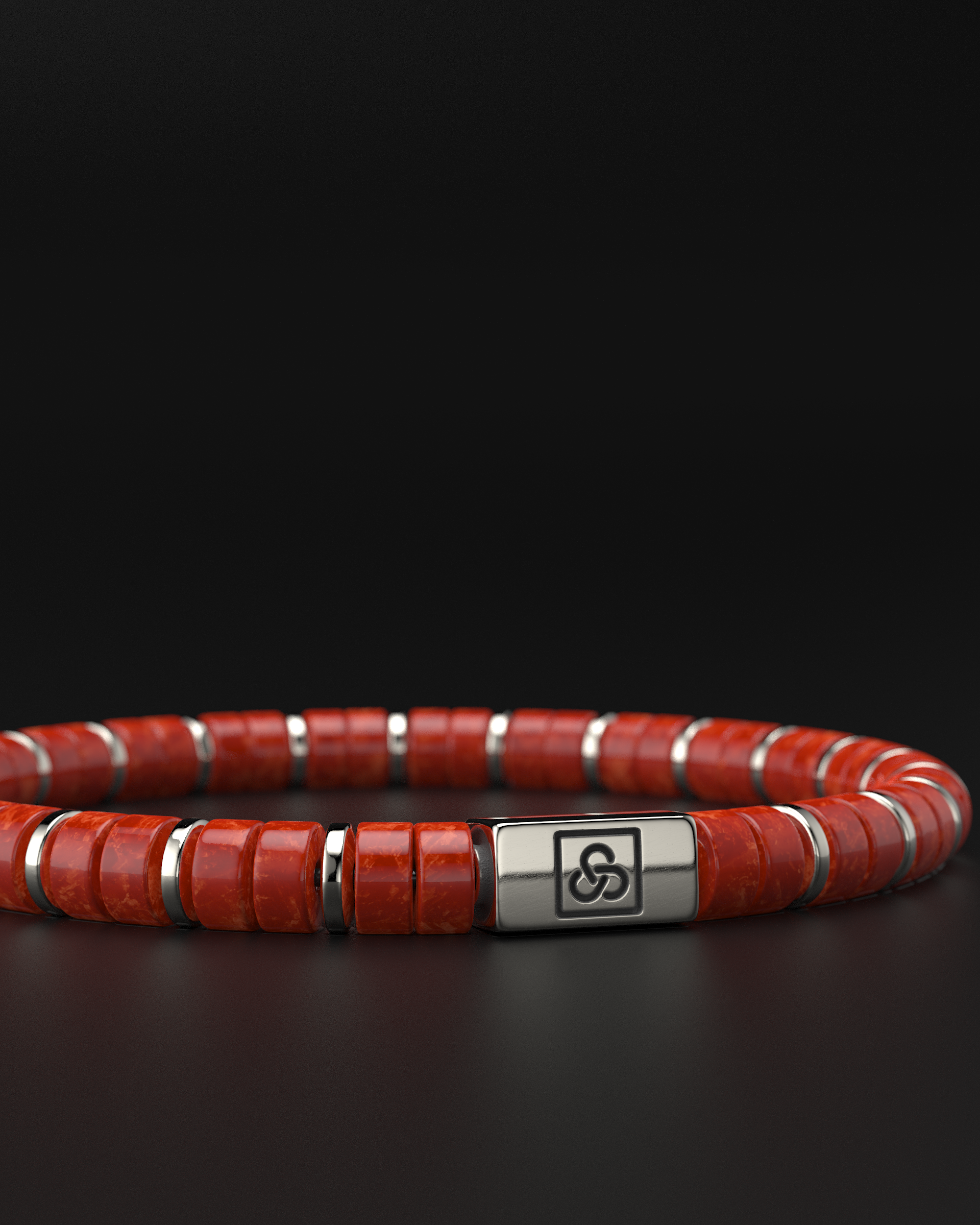 Red Jade Bracelet 6mm | Spacer #2
