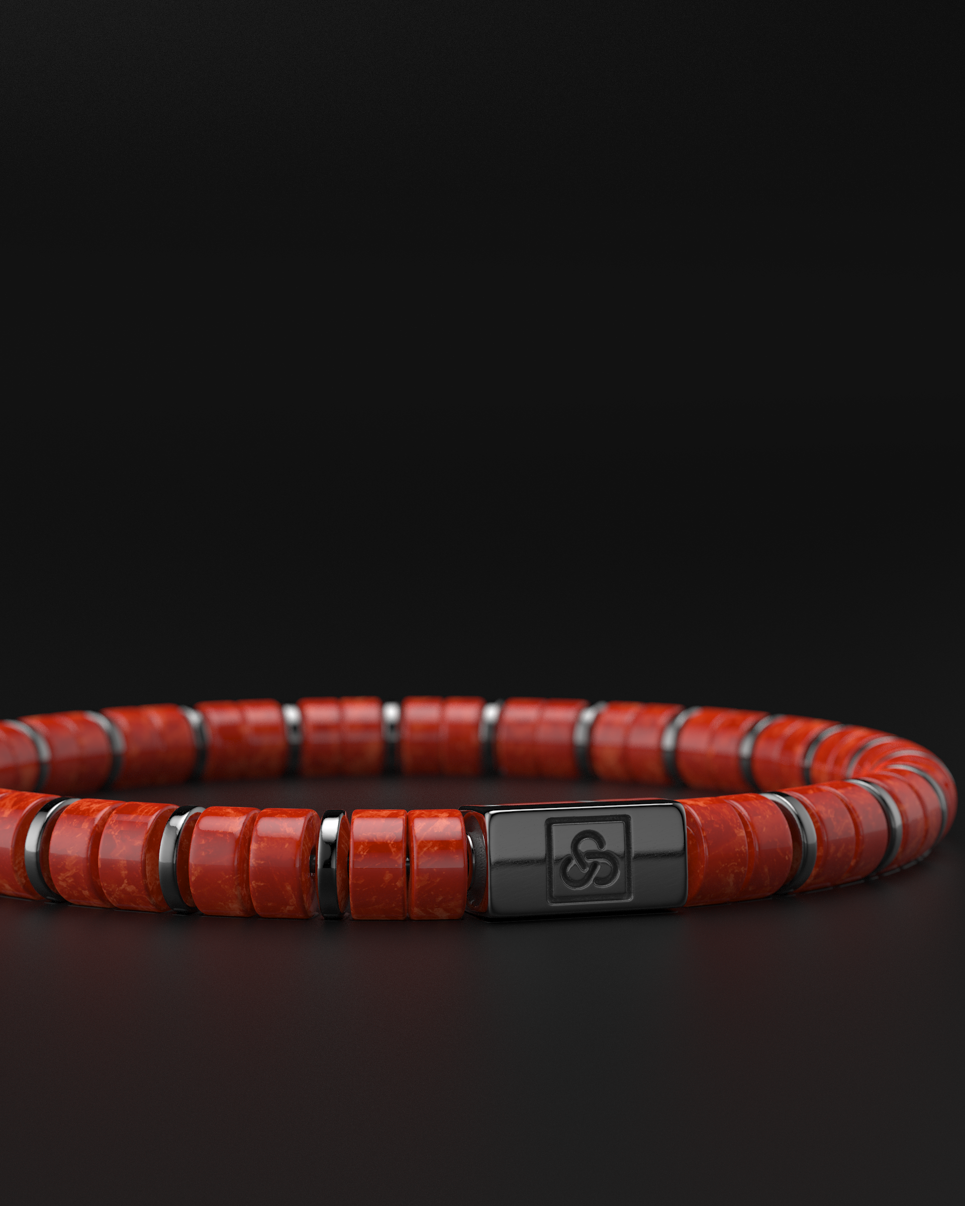 Red Jade Bracelet 6mm | Spacer #2