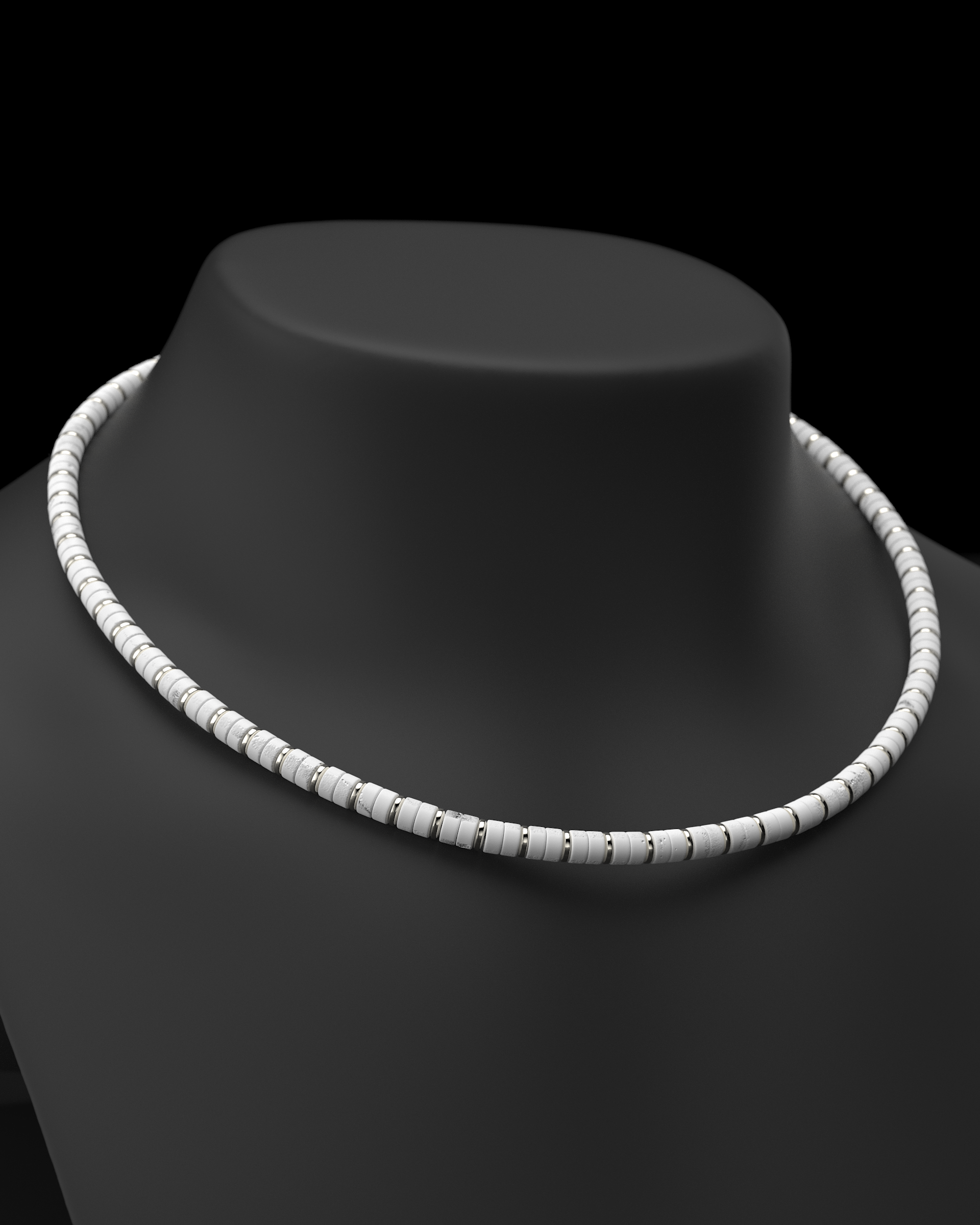 Collar de Howlite 6mm | Espaciador #2