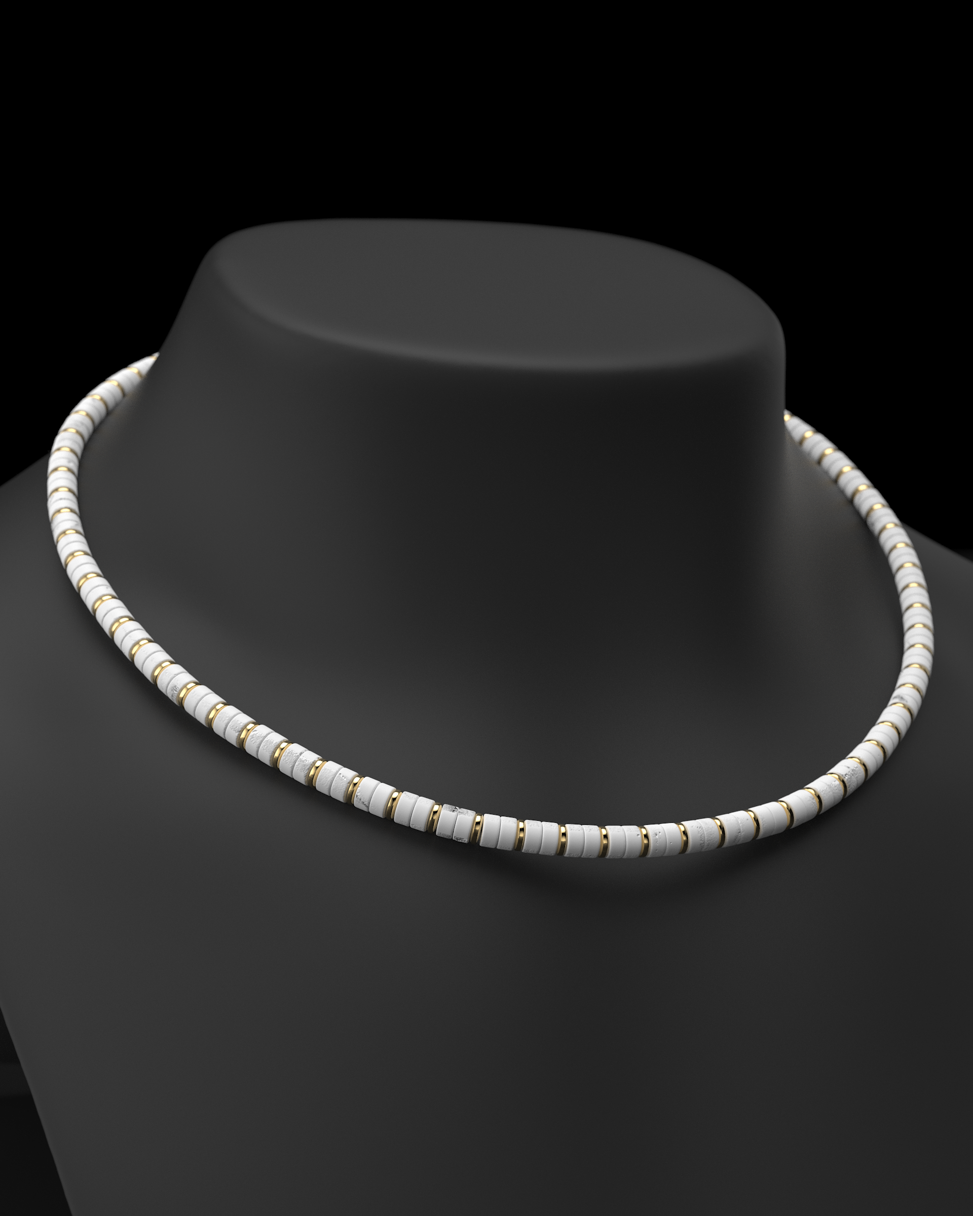 Collar de Howlite 6mm | Espaciador #2