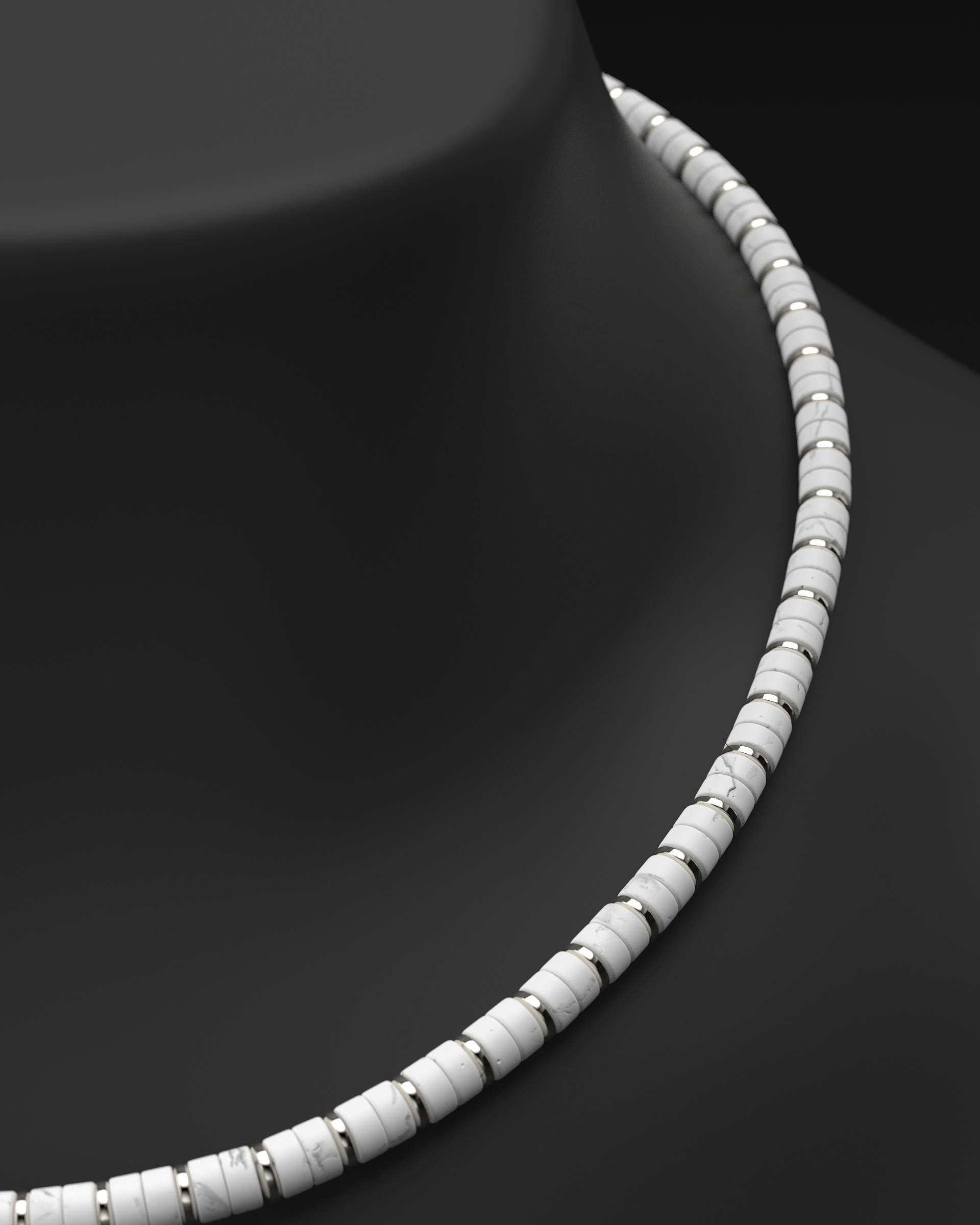 Collar de Howlite 6mm | Espaciador #2