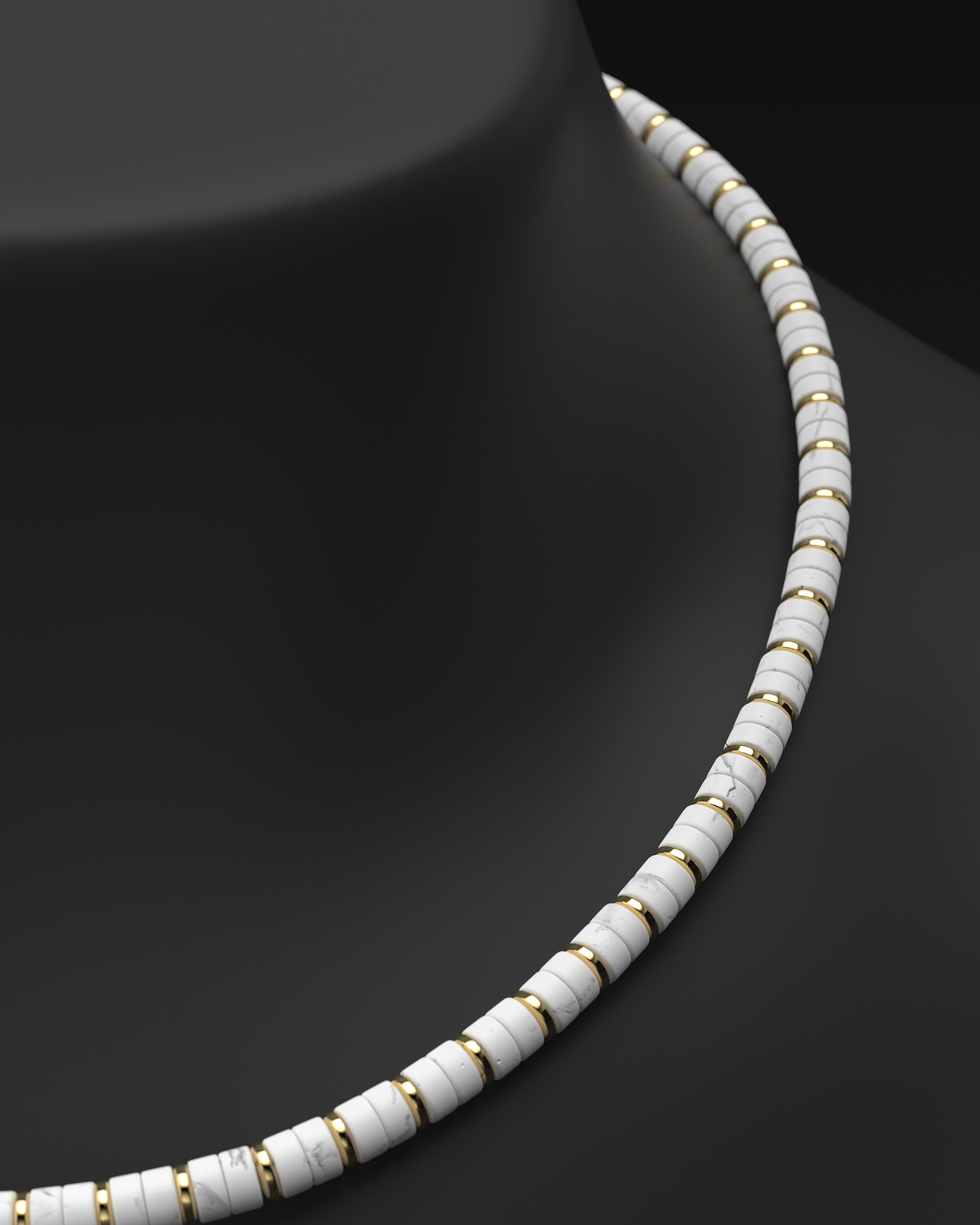 Collar de Howlite 6mm | Espaciador #2