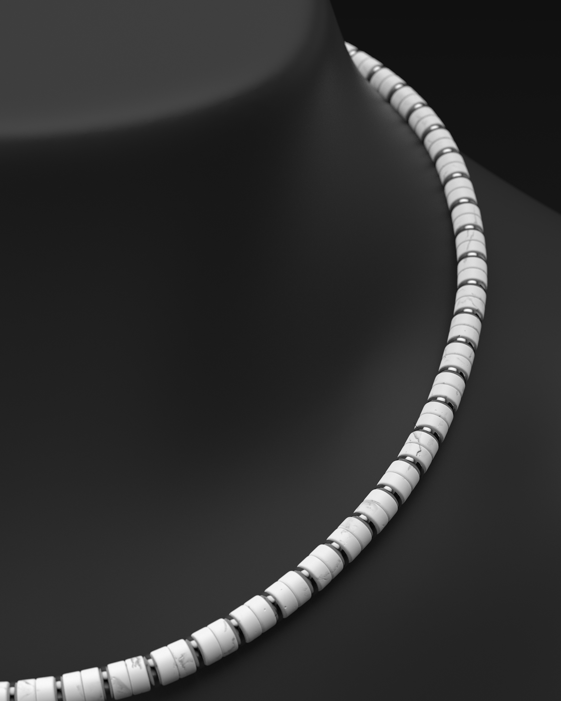 Collar de Howlite 6mm | Espaciador #2
