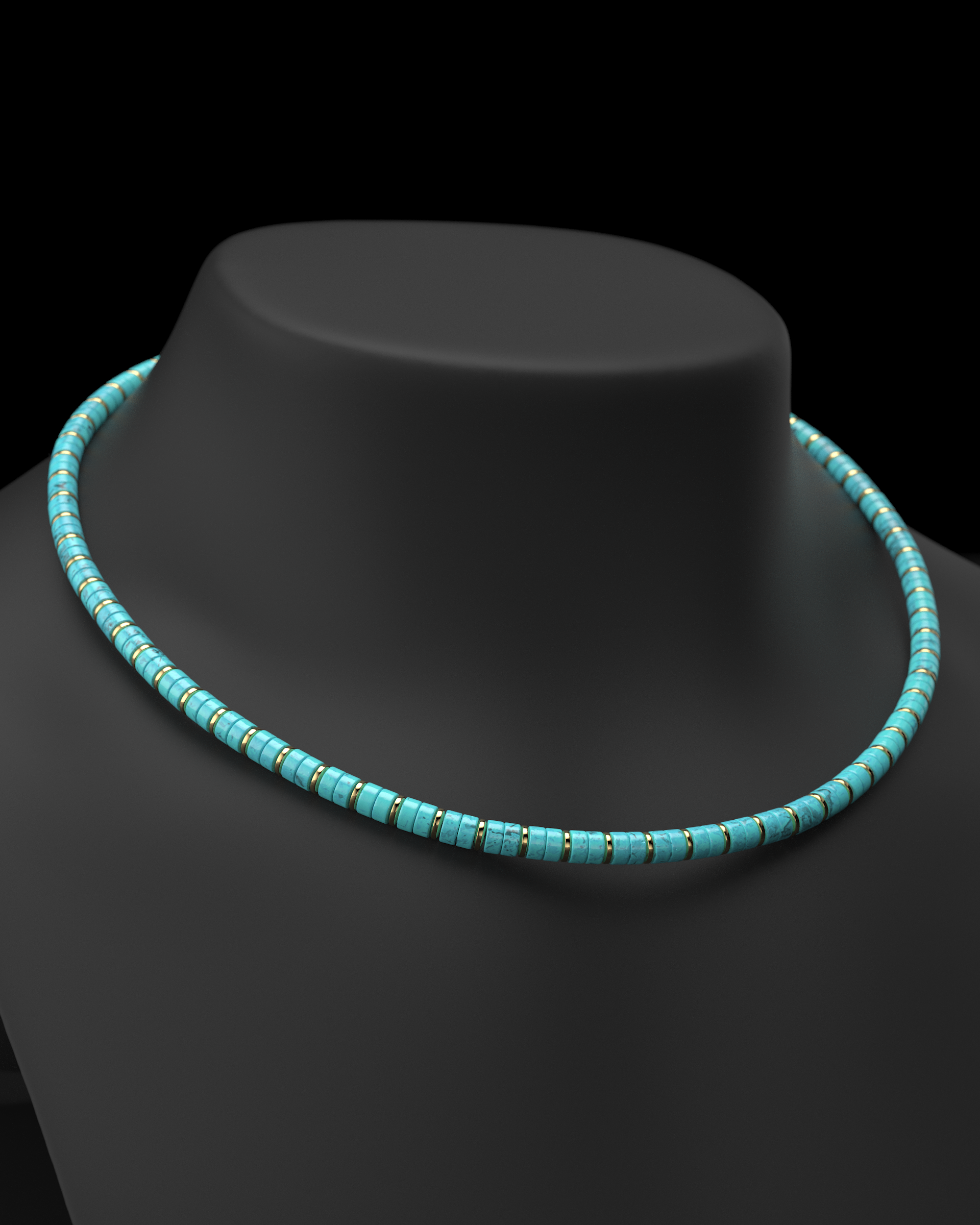 Collar de ónix de 4 mm | Espaciador #2