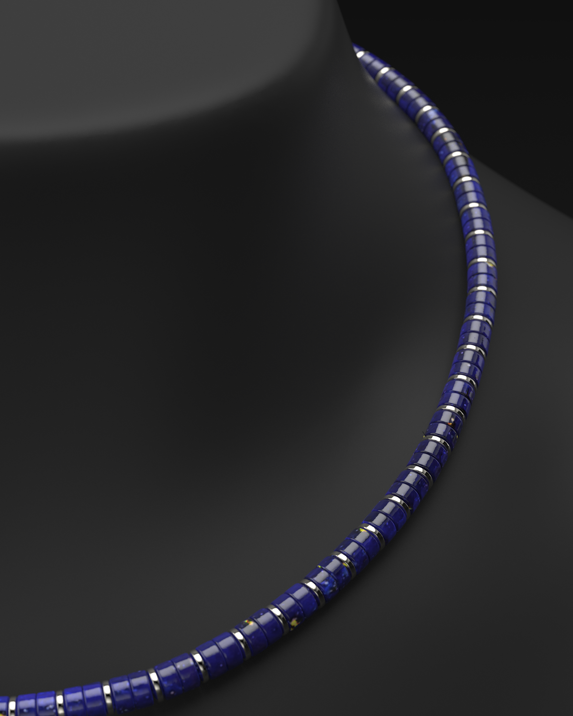 Collana in lapislazzuli 6mm | Distanziatore n. 2