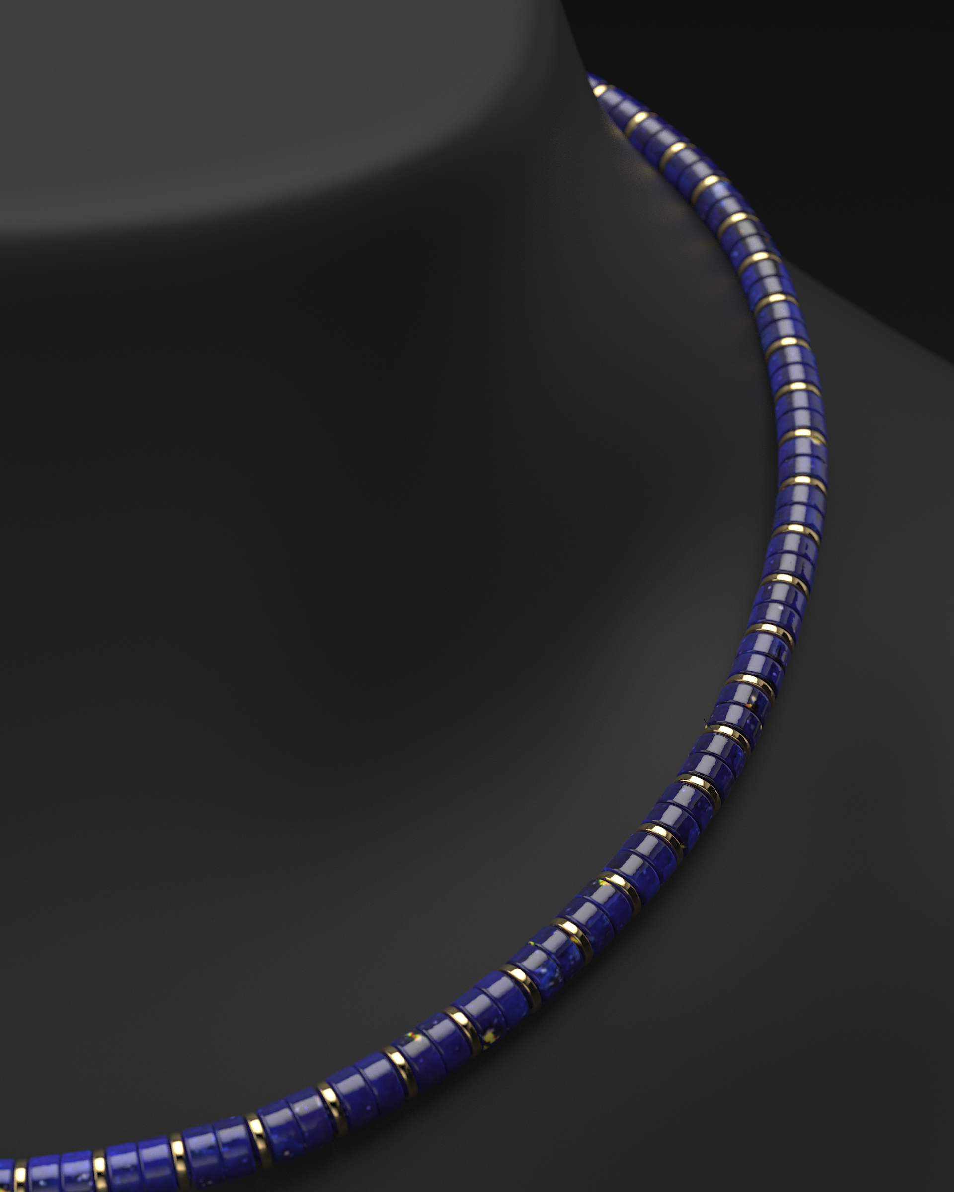 Collana in lapislazzuli 6mm | Distanziatore n. 2