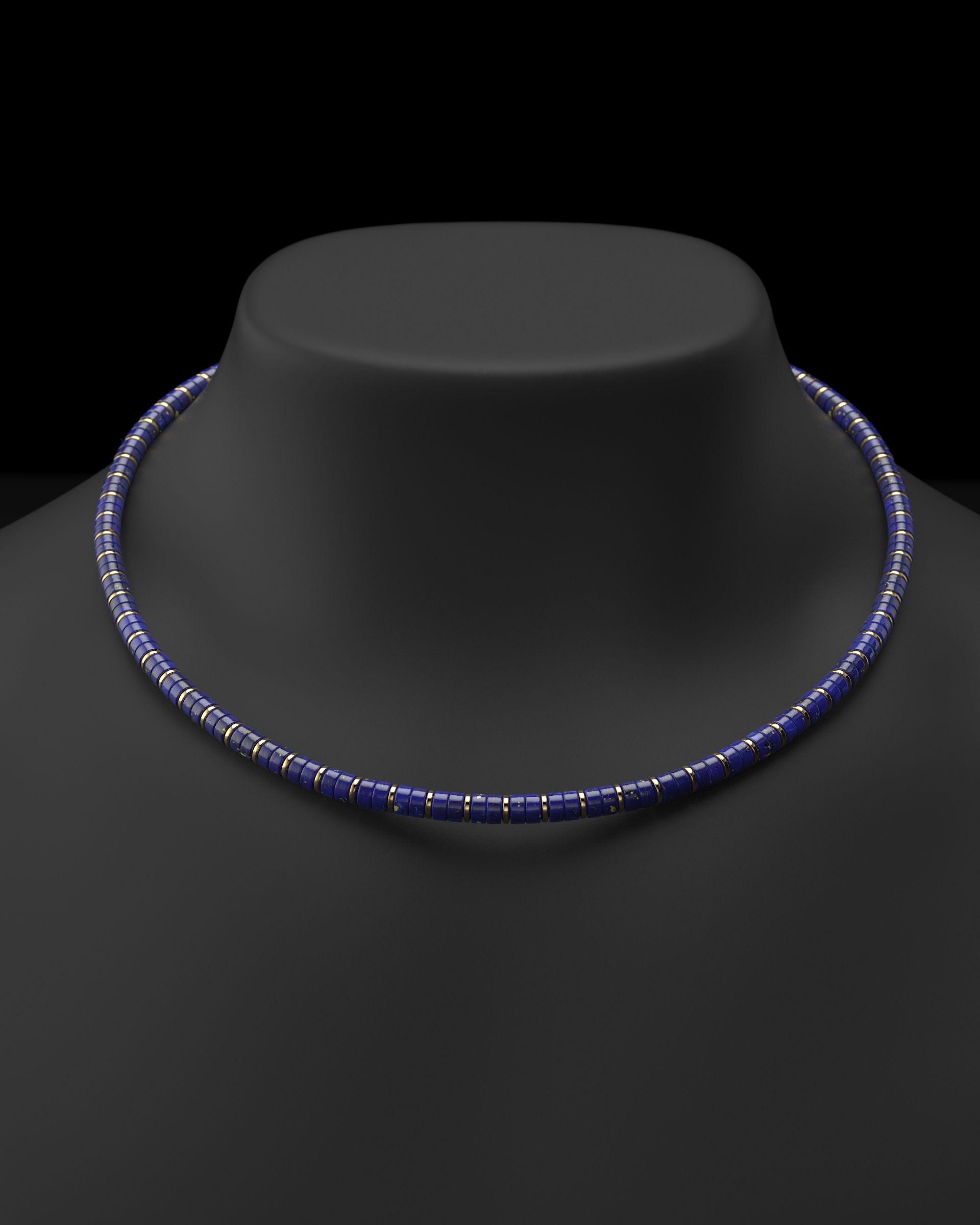 Collana in lapislazzuli 6mm | Distanziatore n. 2