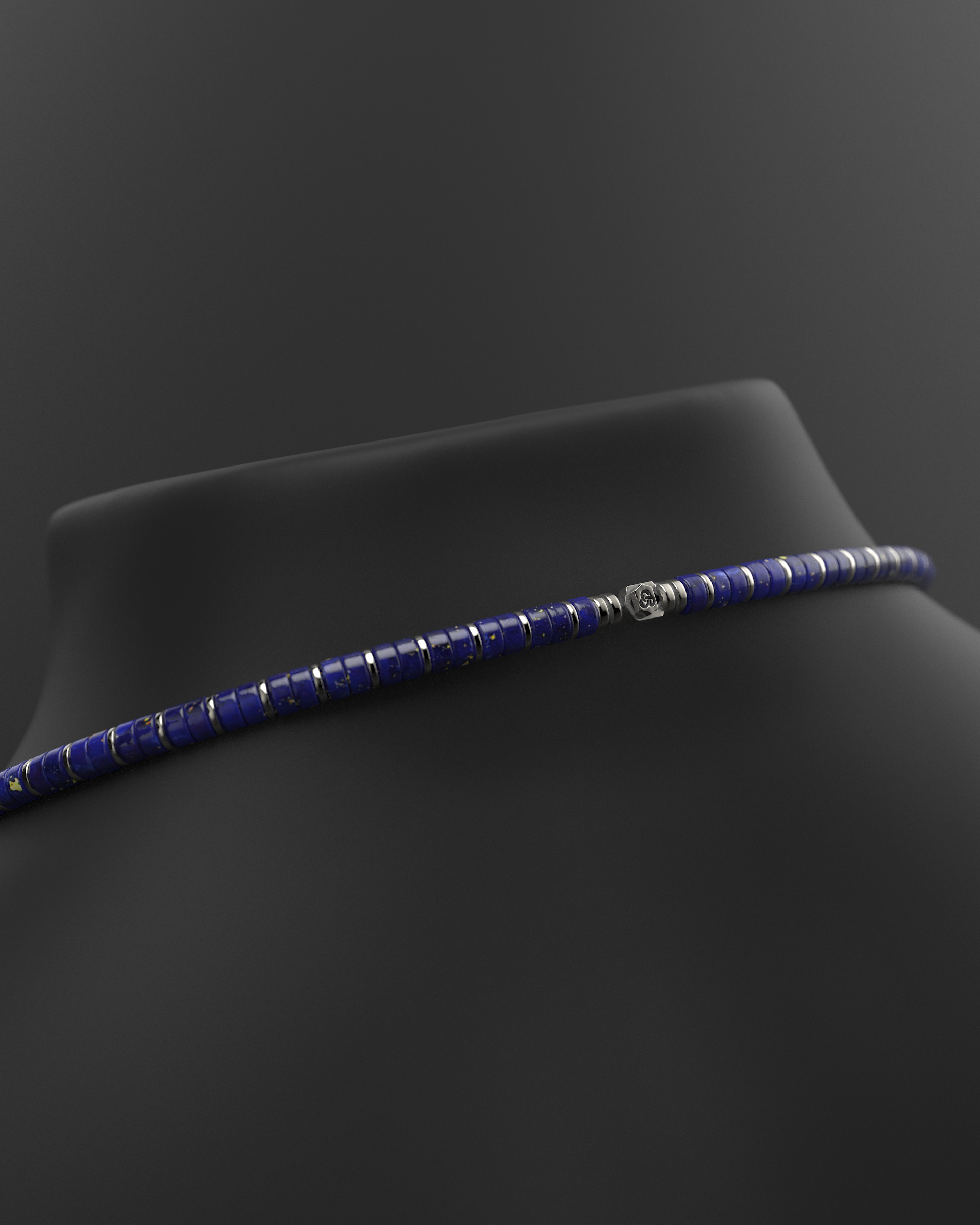 Collana in lapislazzuli 6mm | Distanziatore n. 2