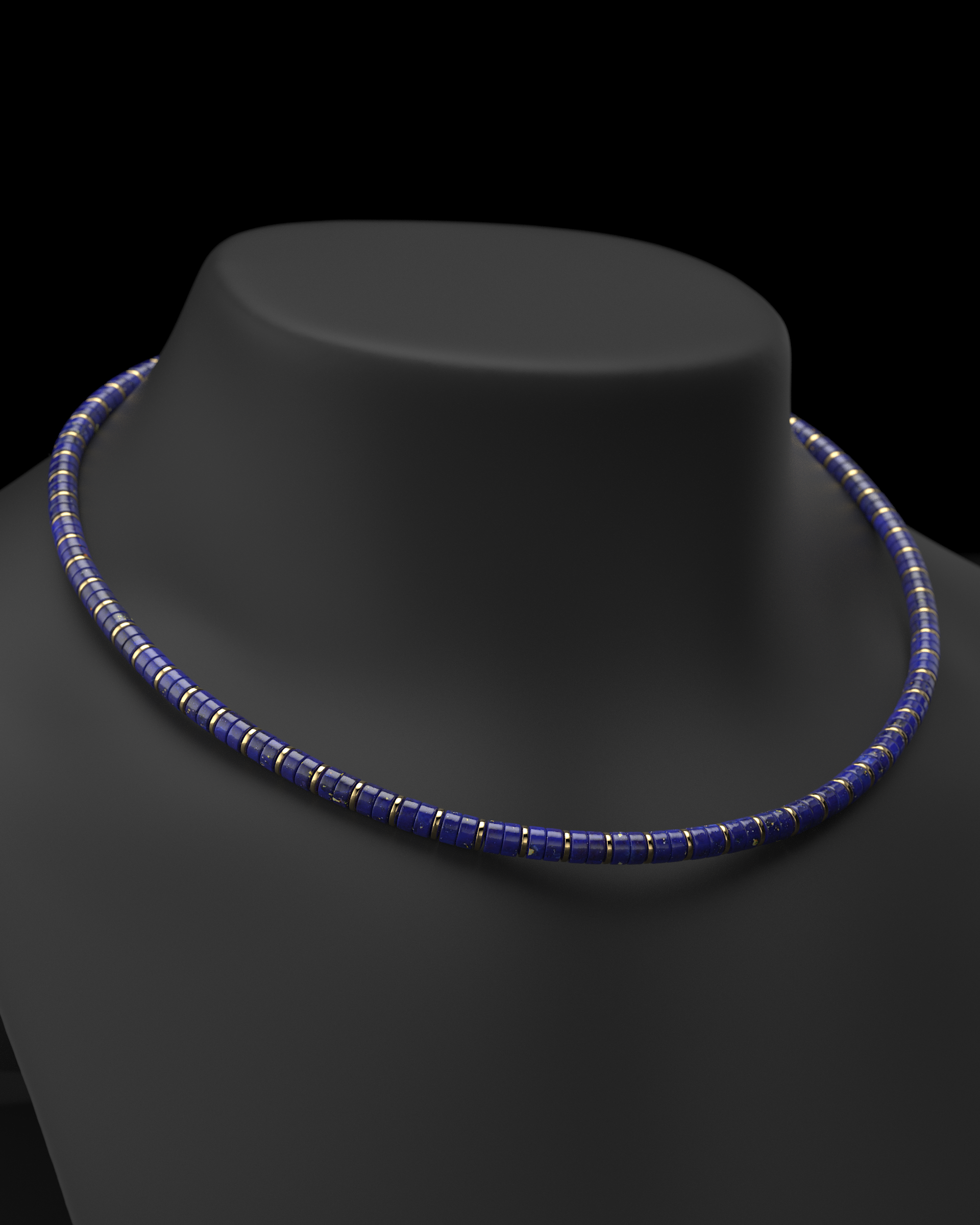 Collana in lapislazzuli 6mm | Distanziatore n. 2
