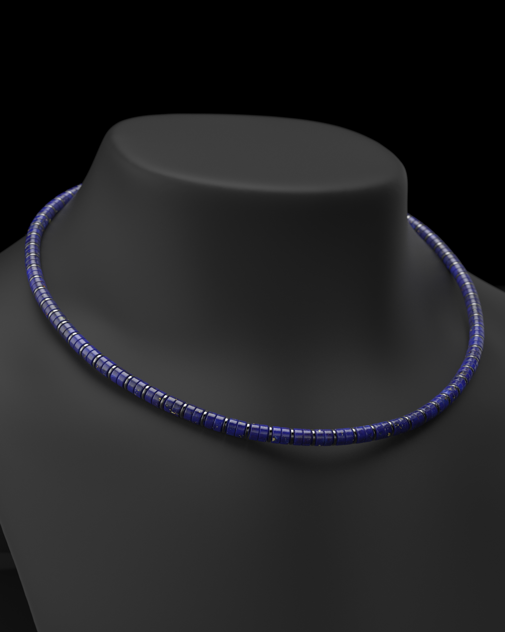 Collana in lapislazzuli 6mm | Distanziatore n. 2