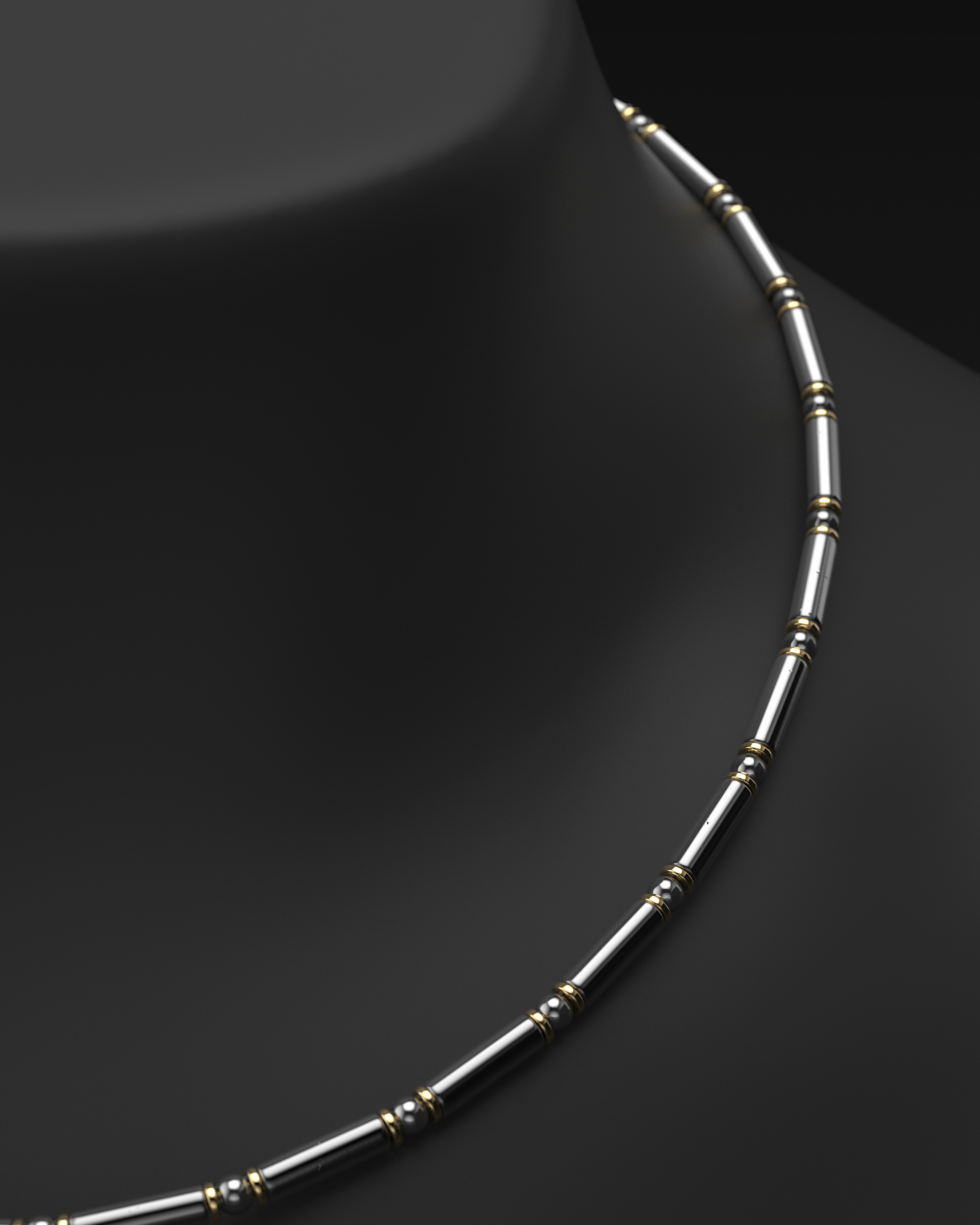 Onyx Halskette 4mm | Abstandhalter#2