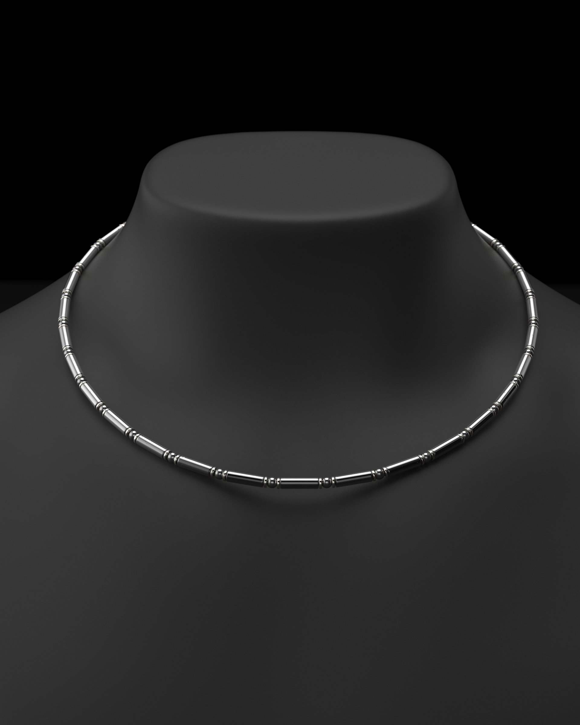 Onyx Halskette 4mm | Abstandhalter#2