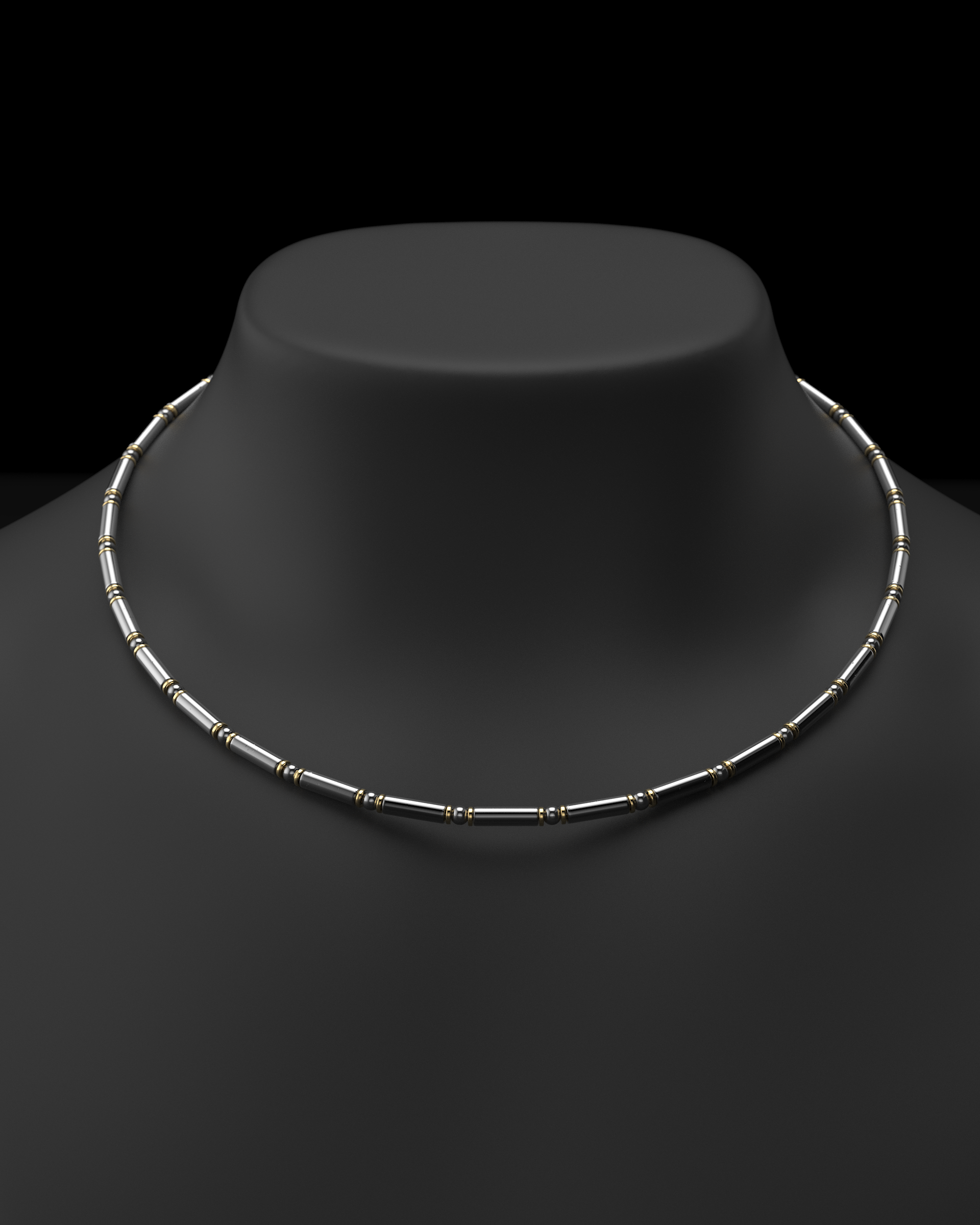 Onyx Halskette 4mm | Abstandhalter#2