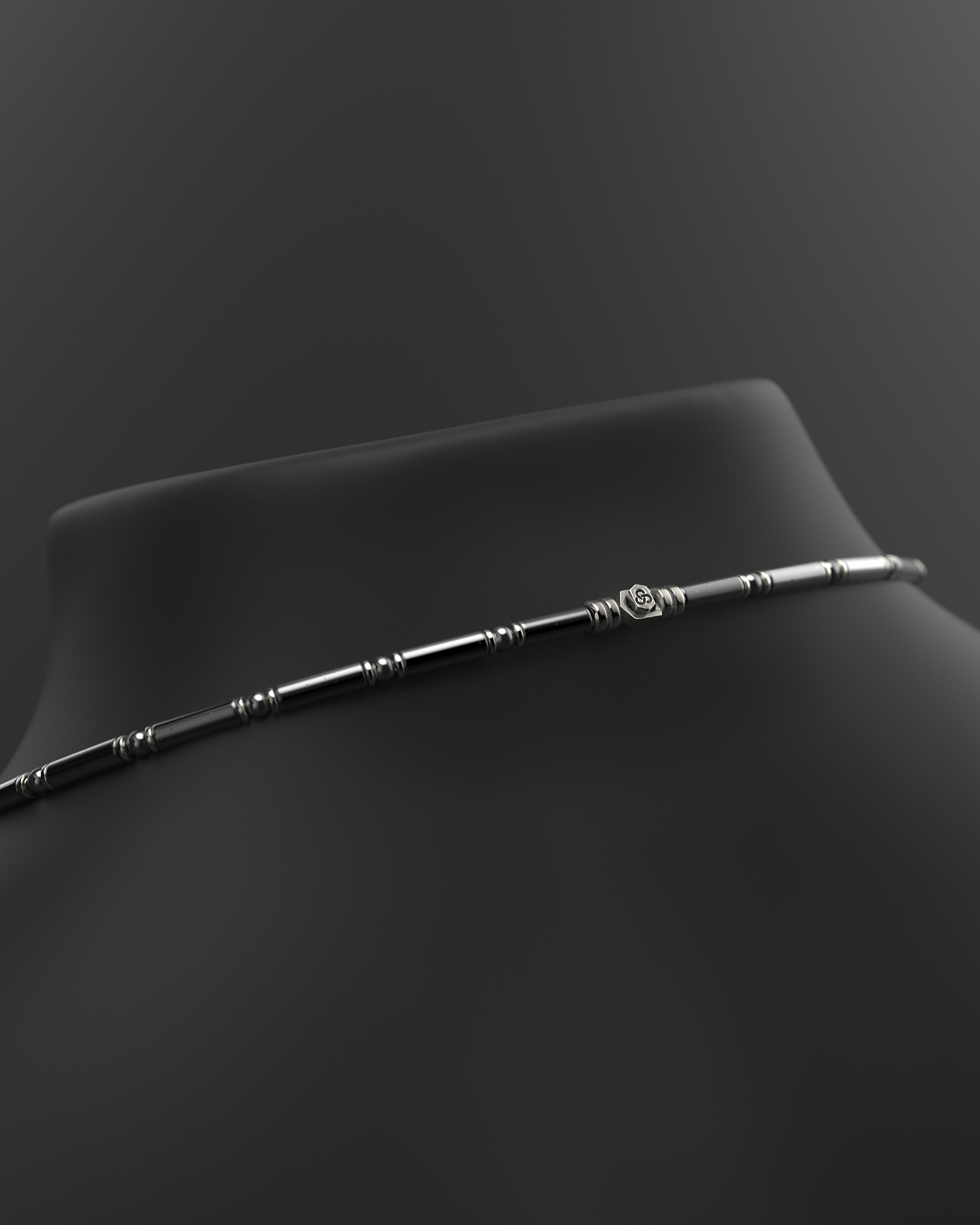 Onyx Halskette 4mm | Abstandhalter#2