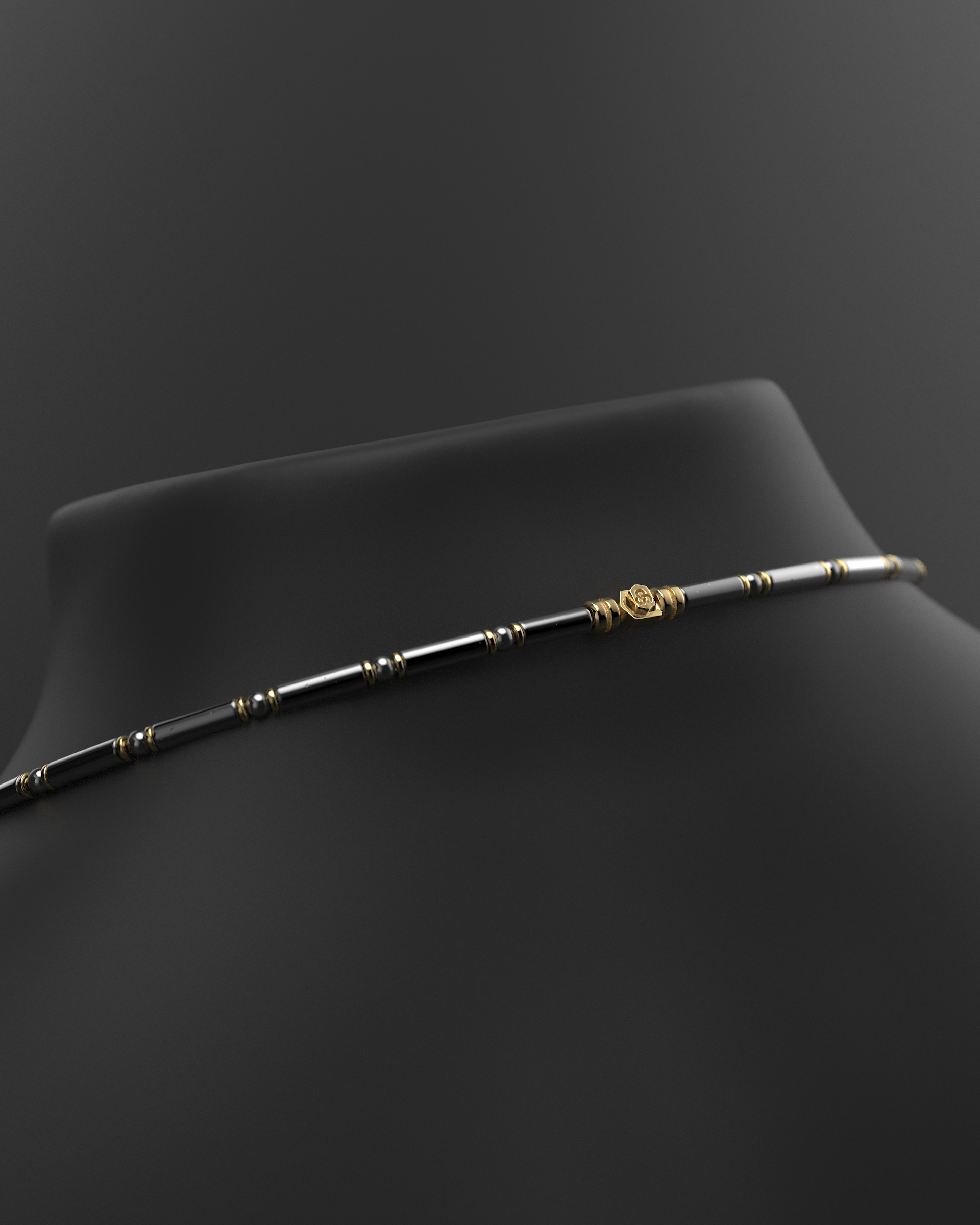 Onyx Halskette 4mm | Abstandhalter#2