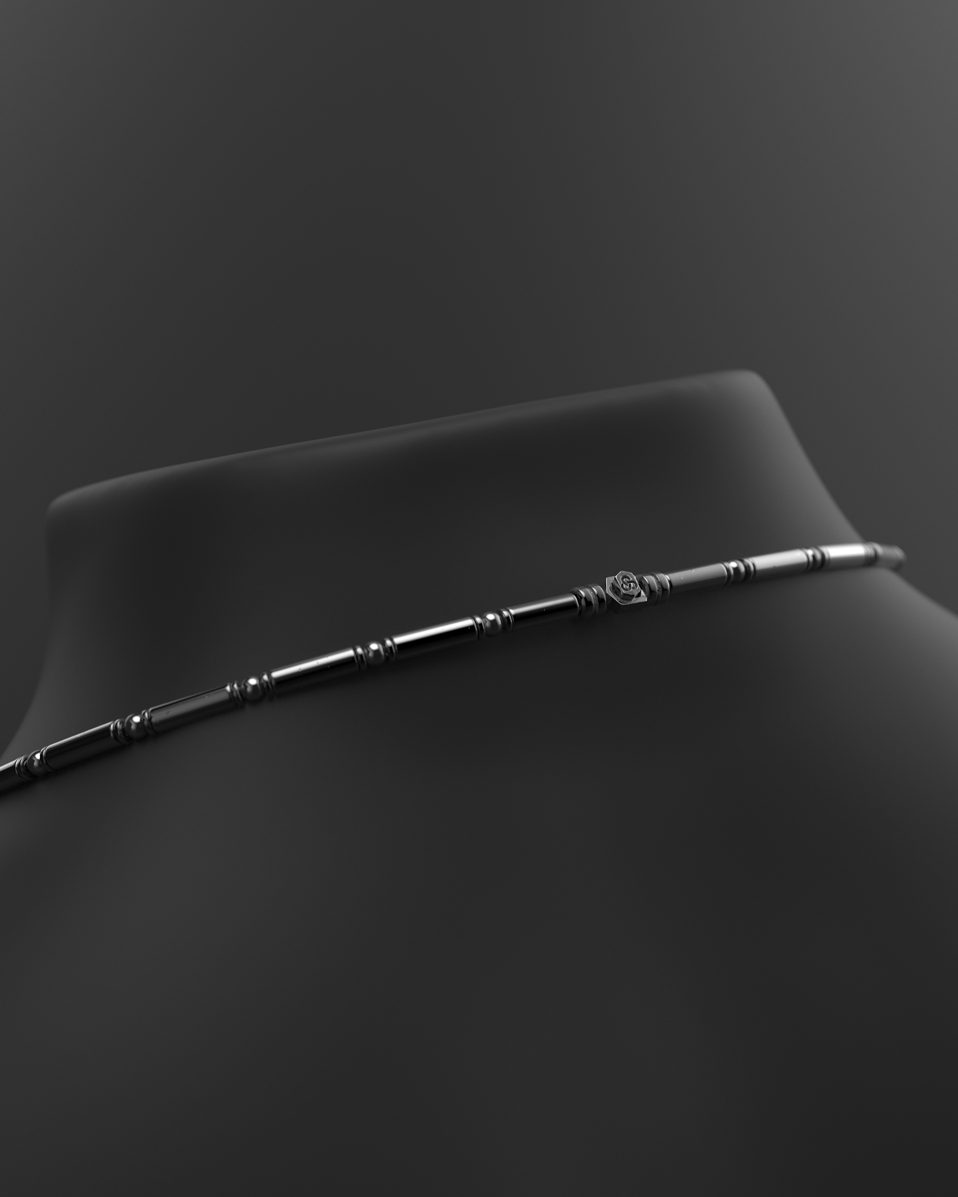 Onyx Halskette 4mm | Abstandhalter#2