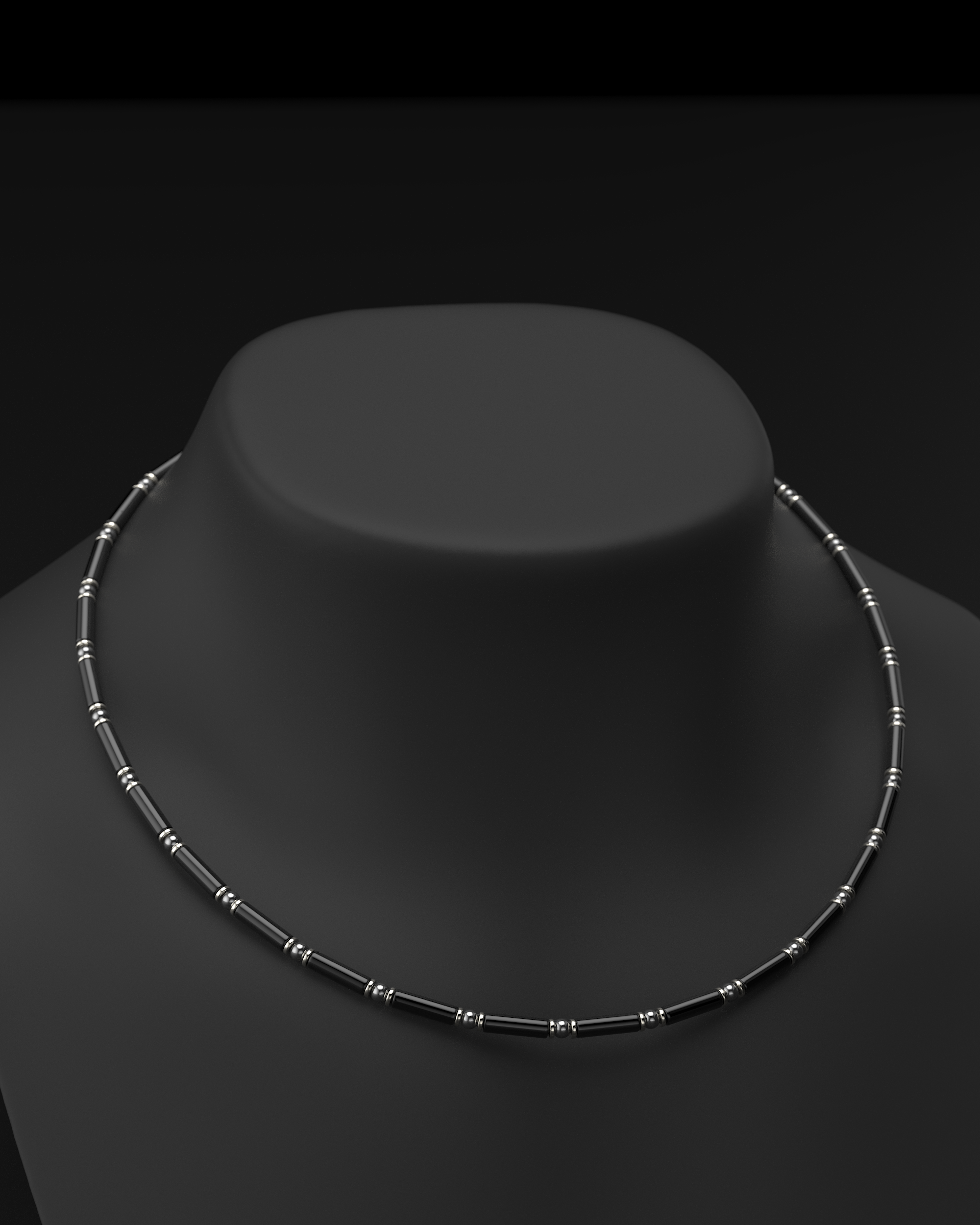 Onyx Halskette 4mm | Abstandhalter#2