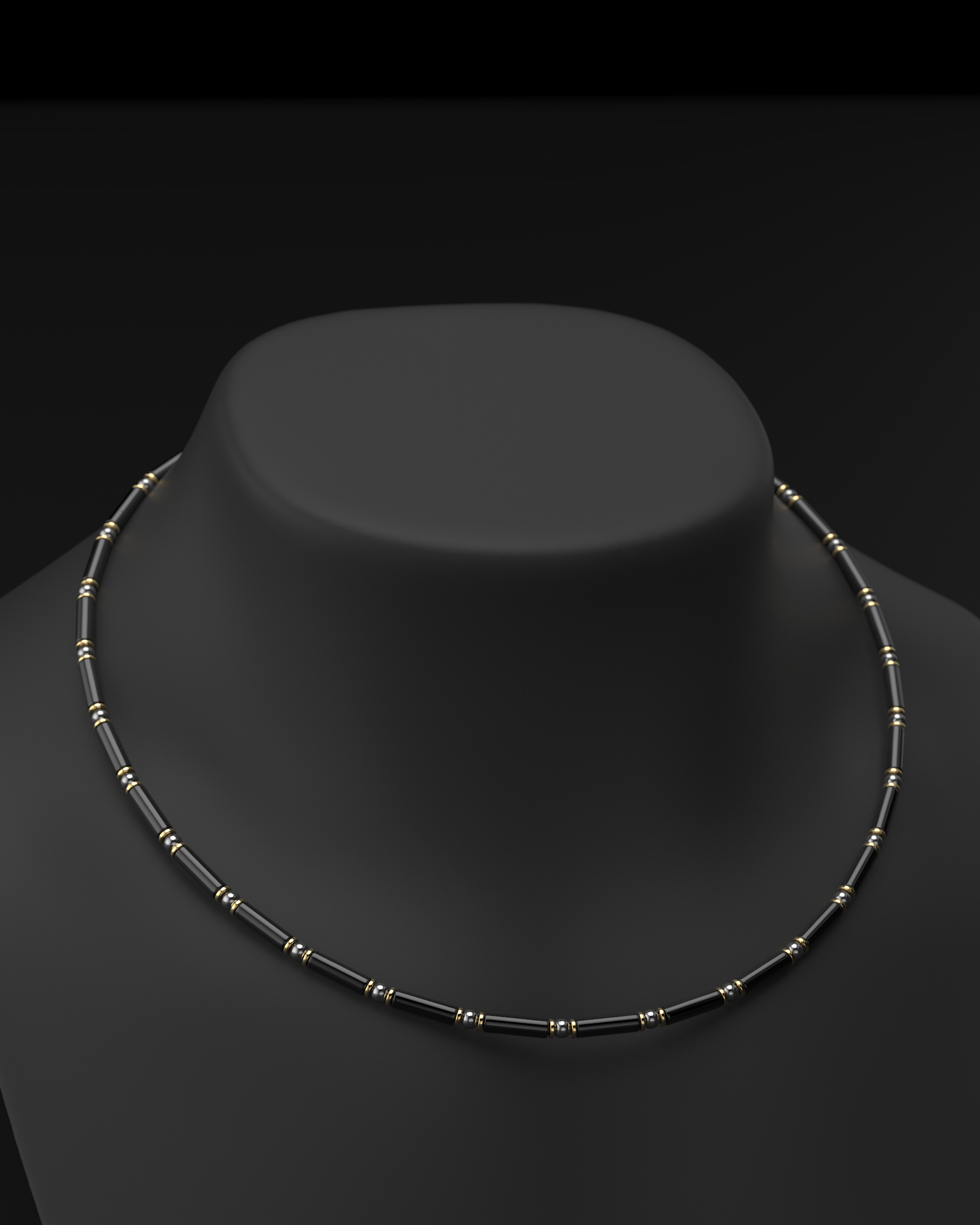 Onyx Halskette 4mm | Abstandhalter#2