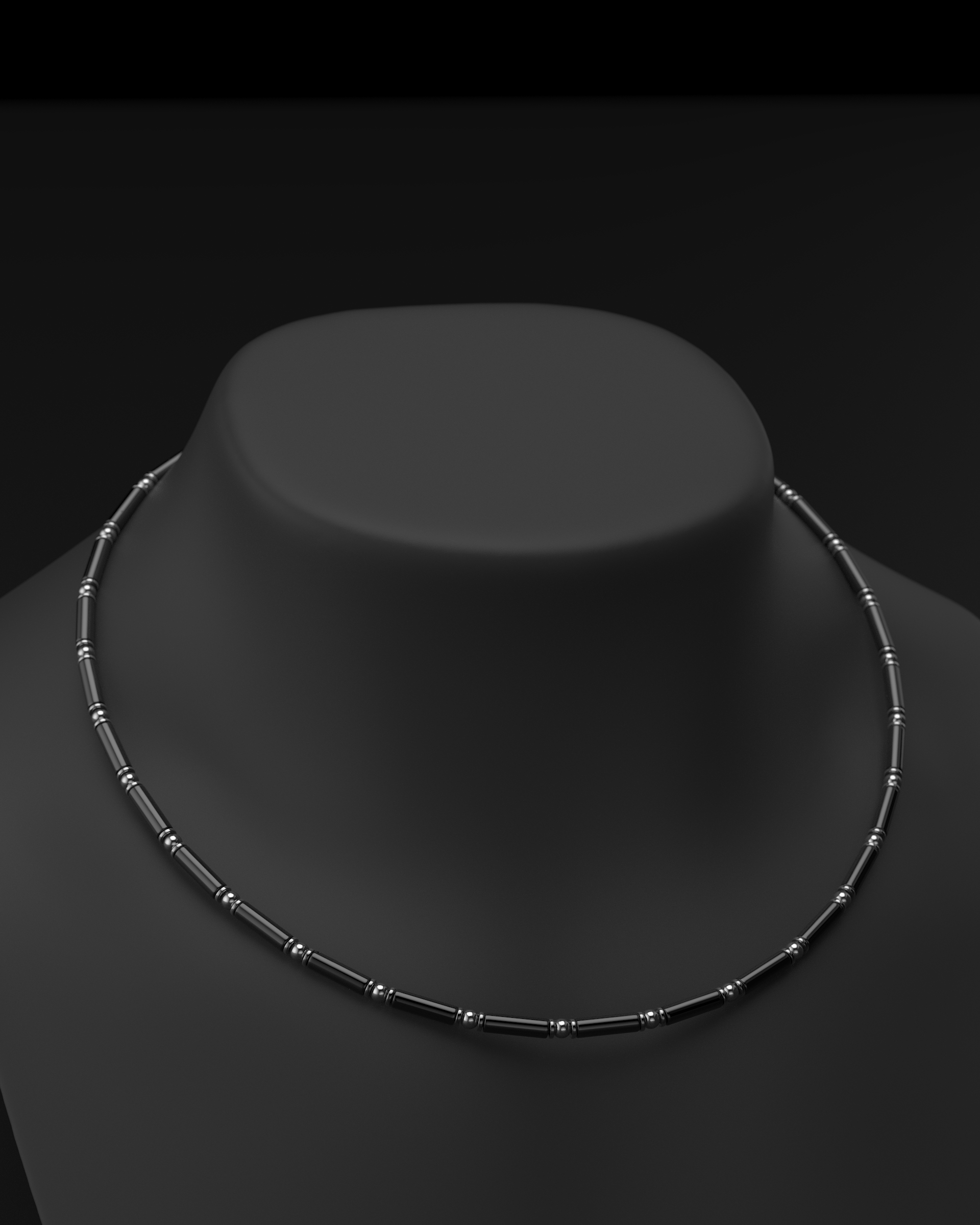 Onyx Halskette 4mm | Abstandhalter#2