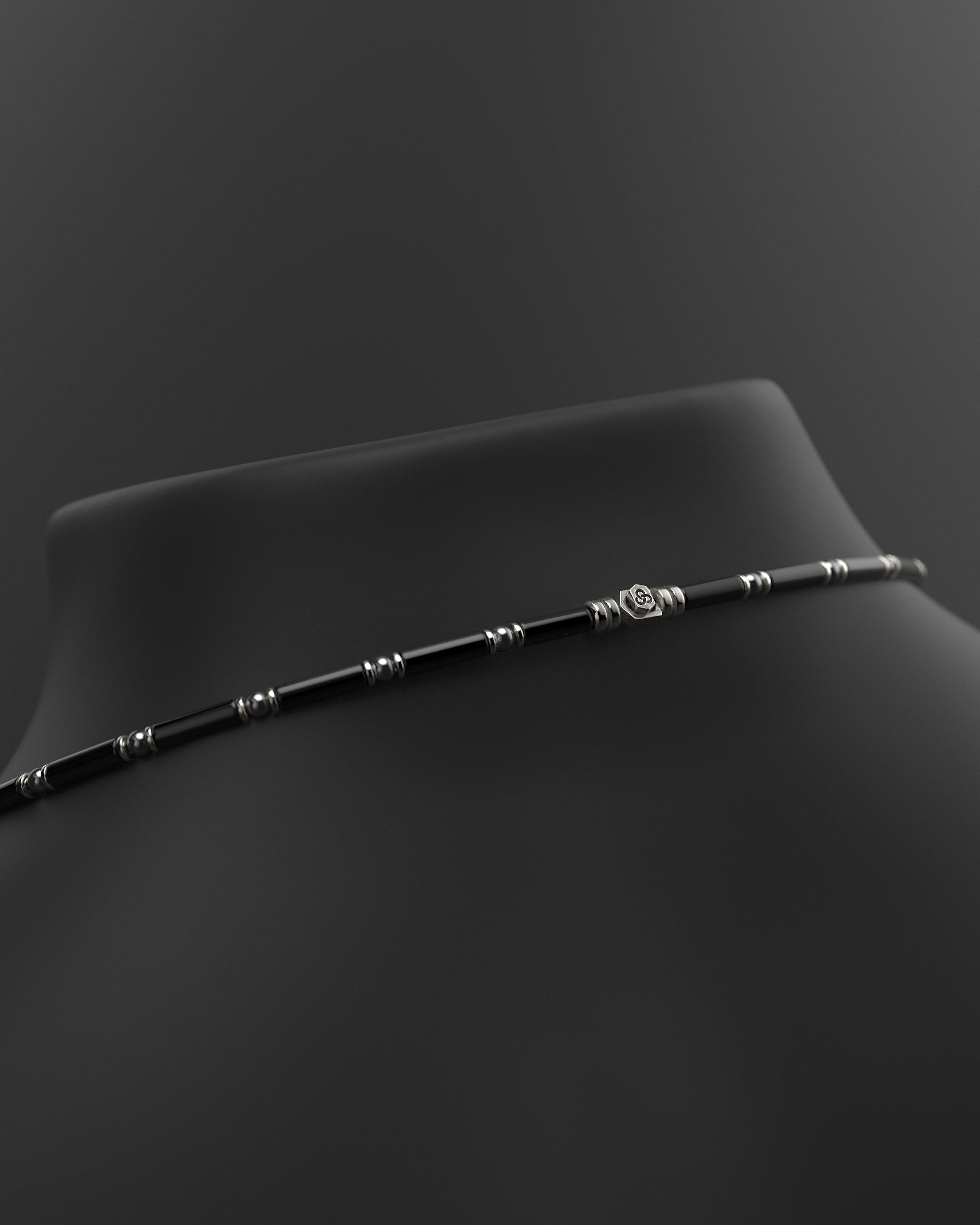 Onyx Halskette 4mm | Abstandhalter#2