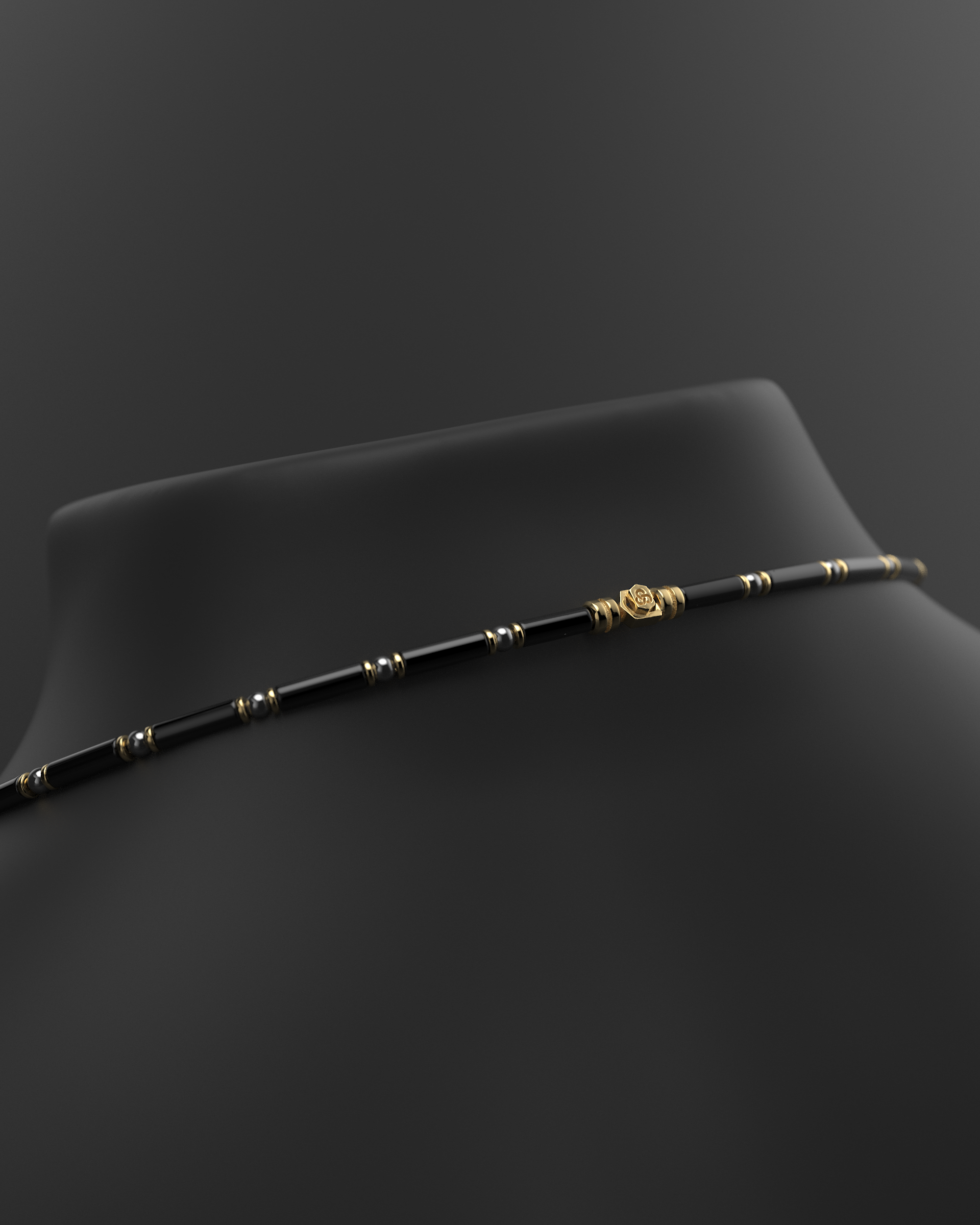 Onyx Halskette 4mm | Abstandhalter#2