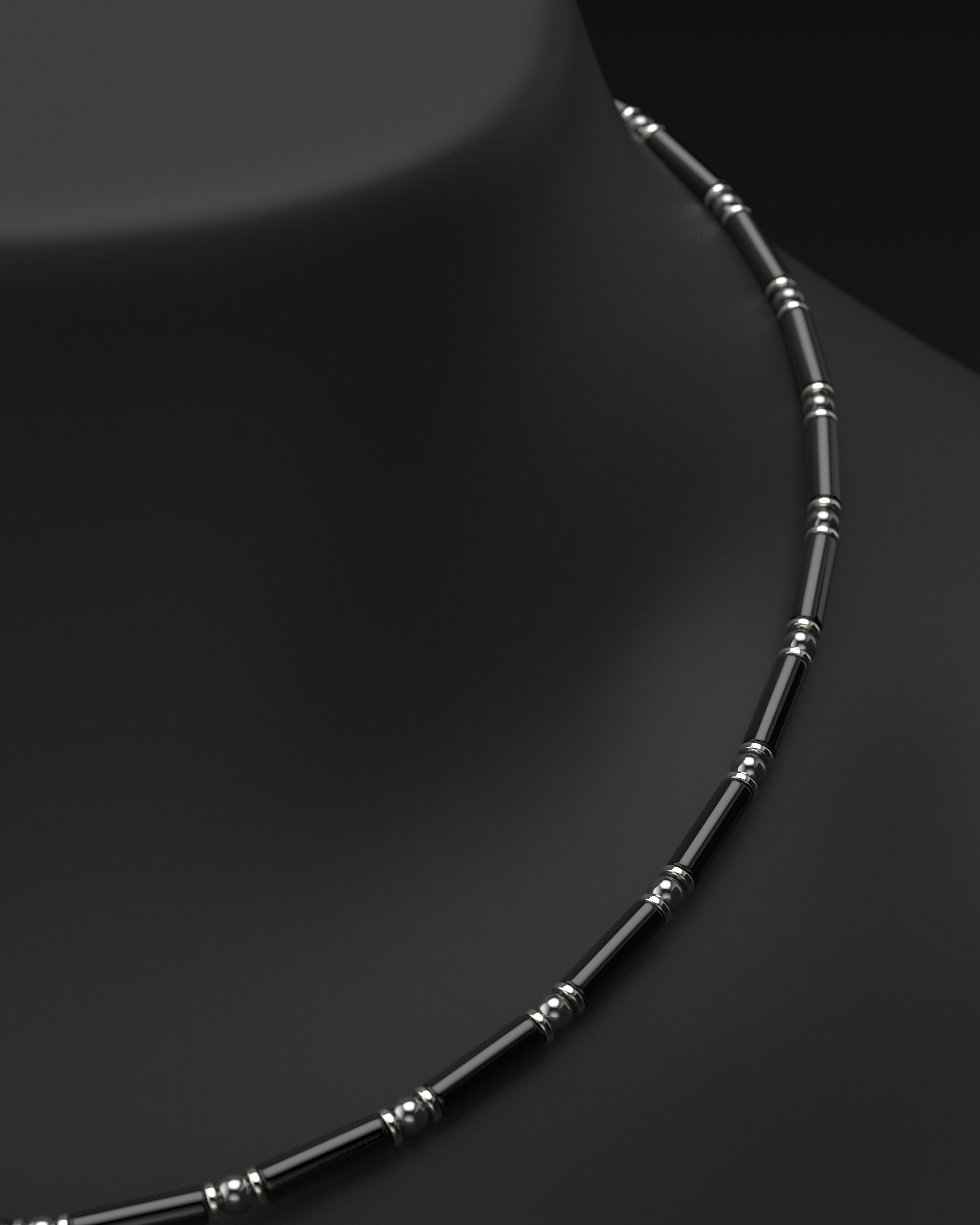Onyx Halskette 4mm | Abstandhalter#2
