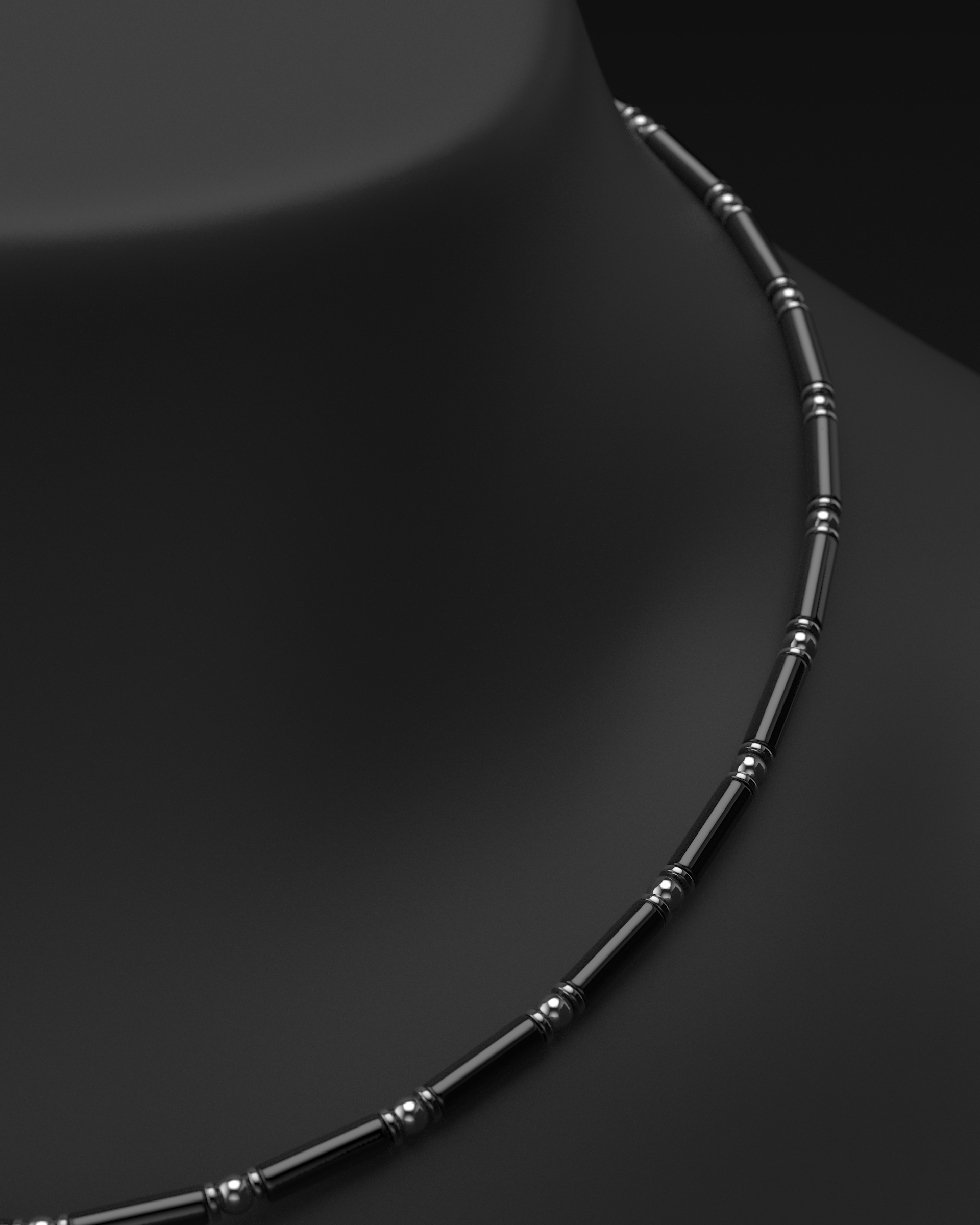 Onyx Halskette 4mm | Abstandhalter#2
