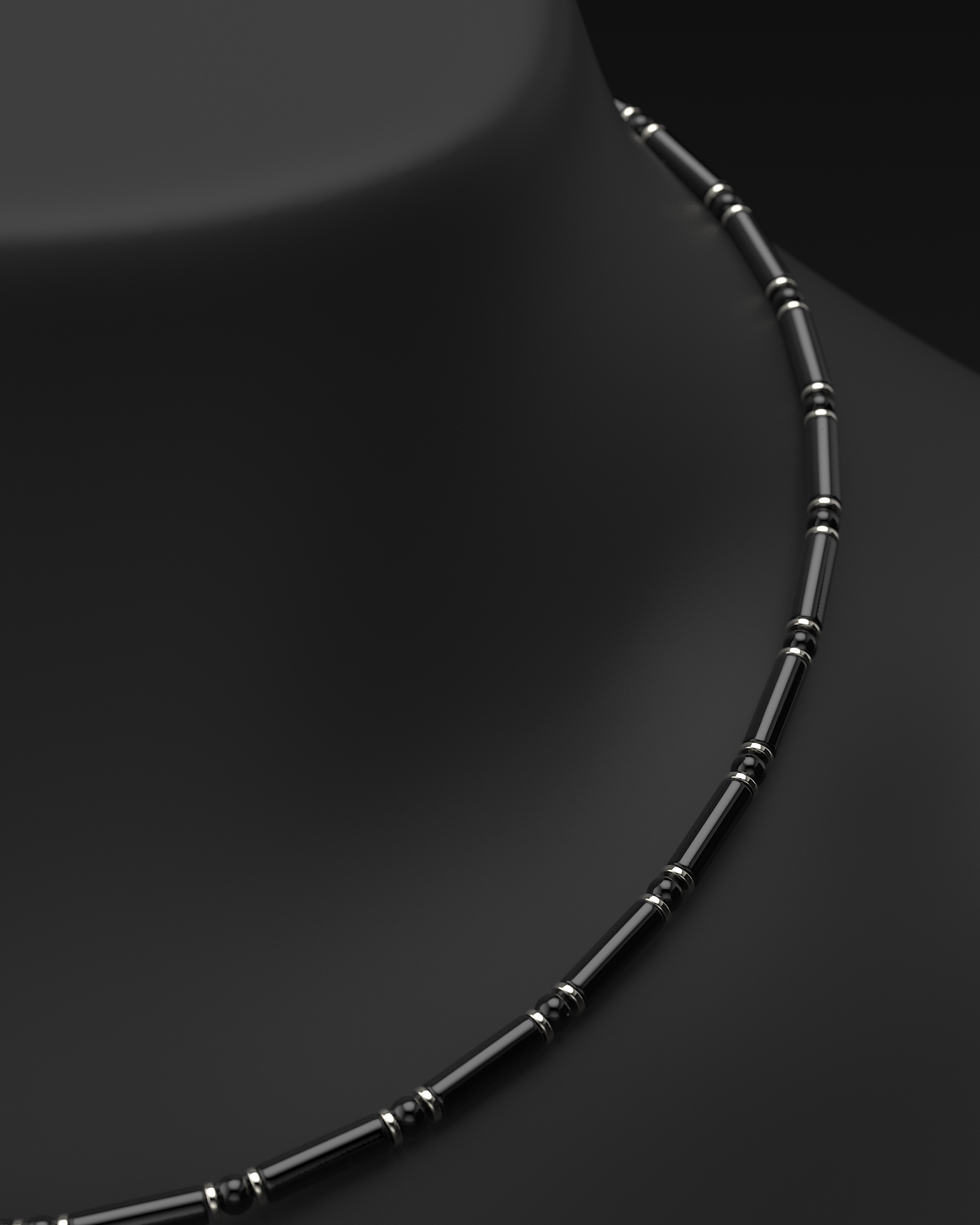 Onyx Halskette 4mm | Abstandhalter#2