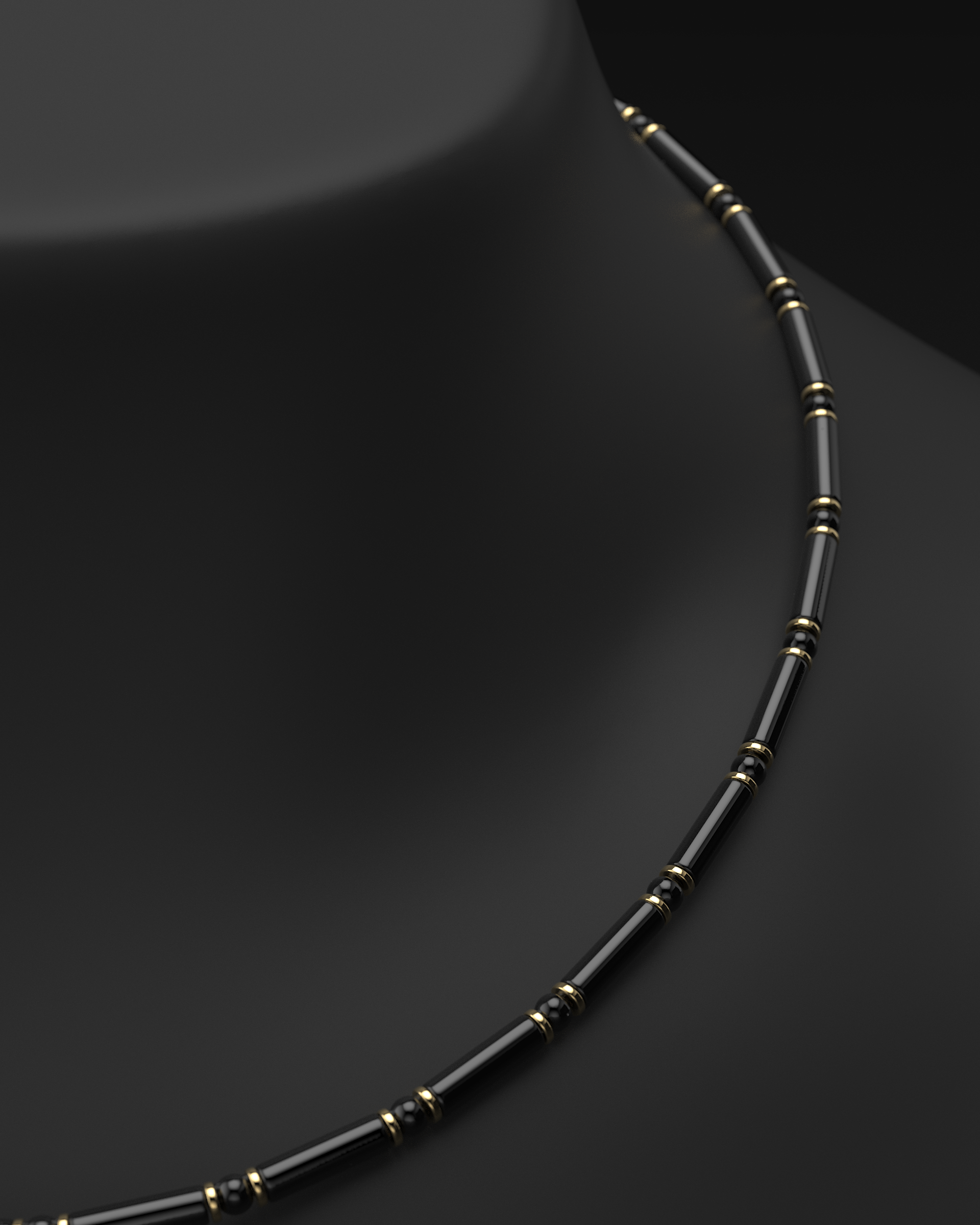 Onyx Halskette 4mm | Abstandhalter#2
